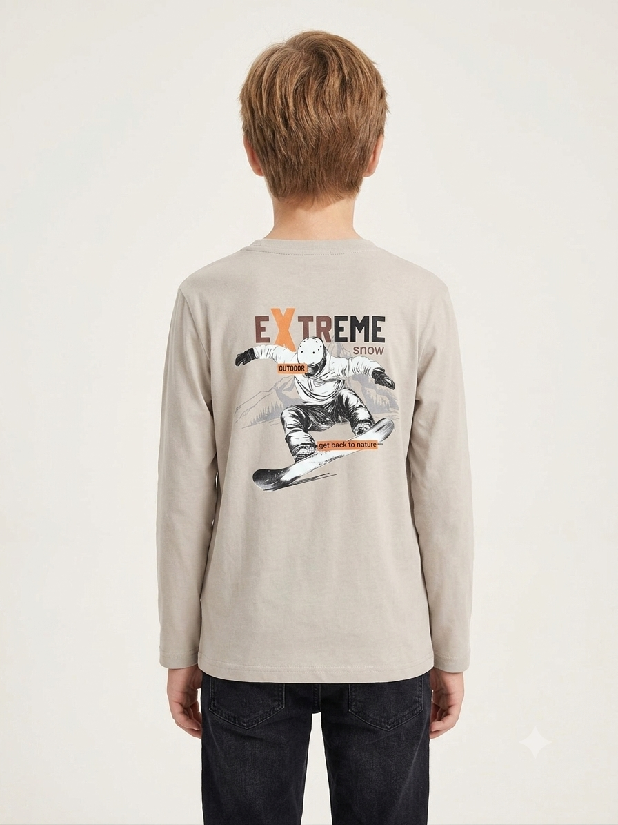 Maglia Maniche Lunghe Snowboard Sabbia