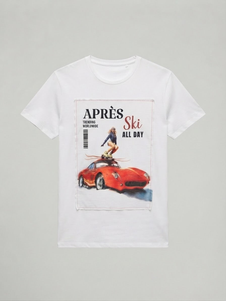 T-Shirt Patch Après Ski Vintage Bianca