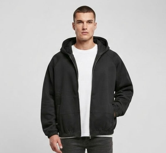 Felpa Apex Full Zip Nera Felpata