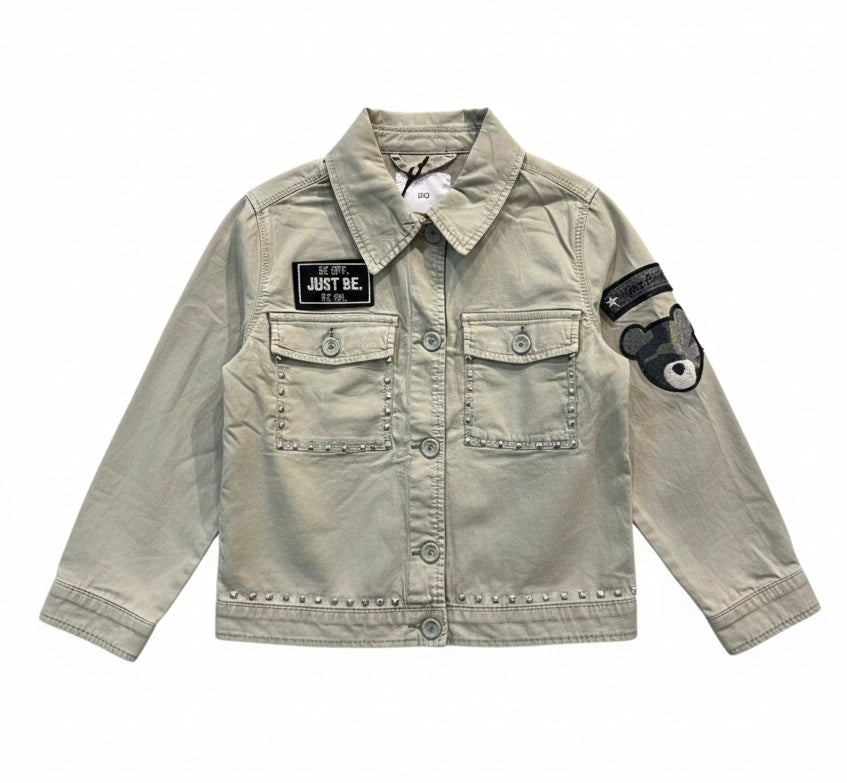 Giacca Army con Patch e Borchie