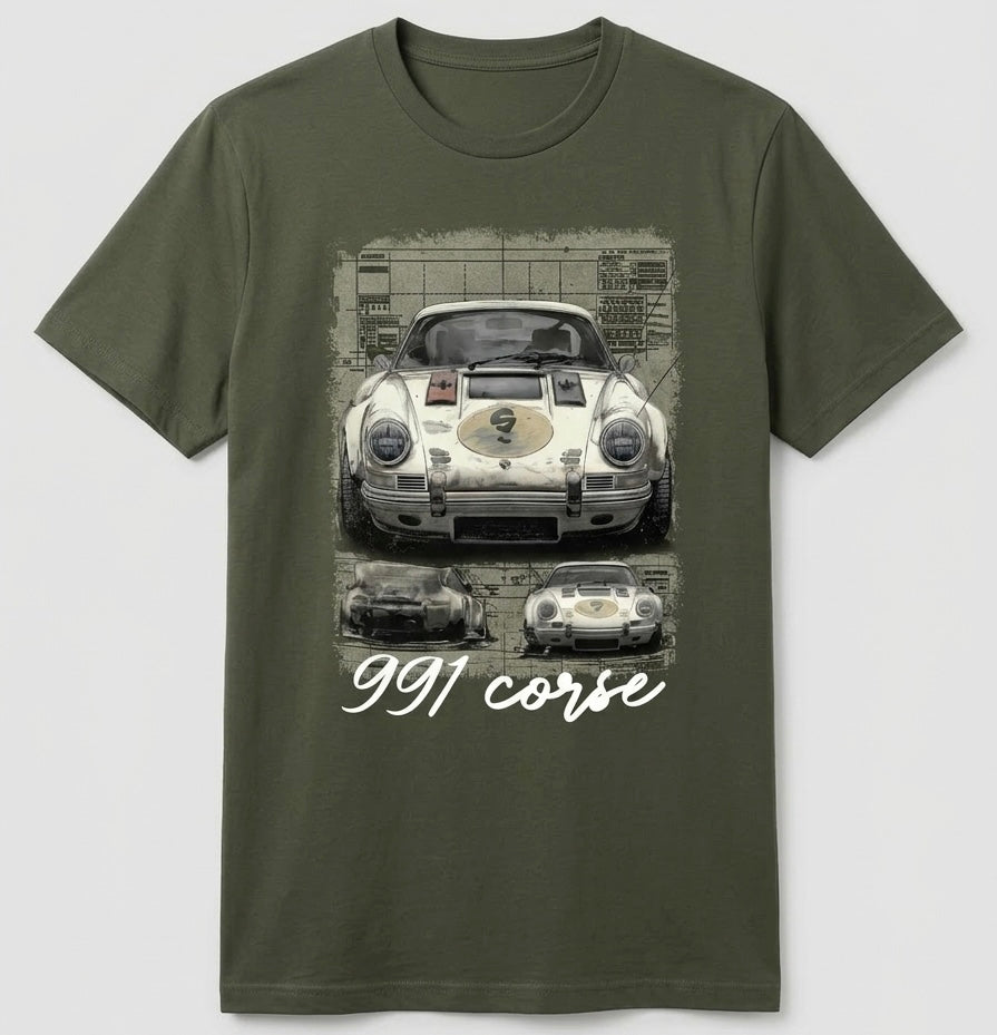 T-shirt 911 Corse Verde Bosco