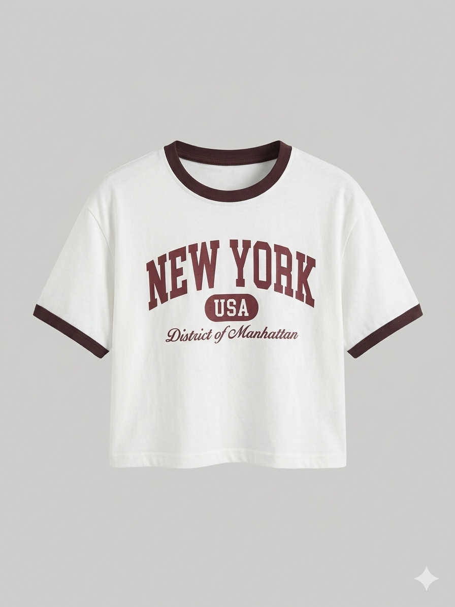 T-shirt New York Cropped