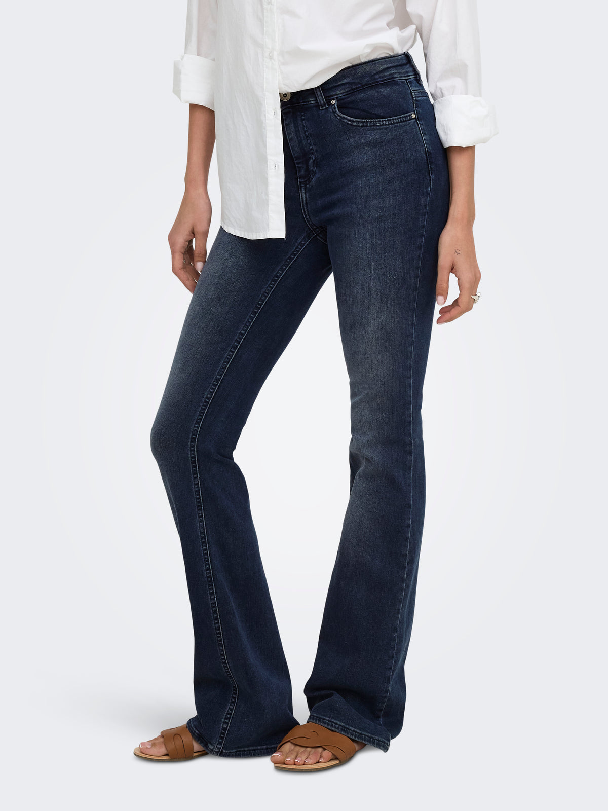 Jeans Onòy Flared Blue Black Denim