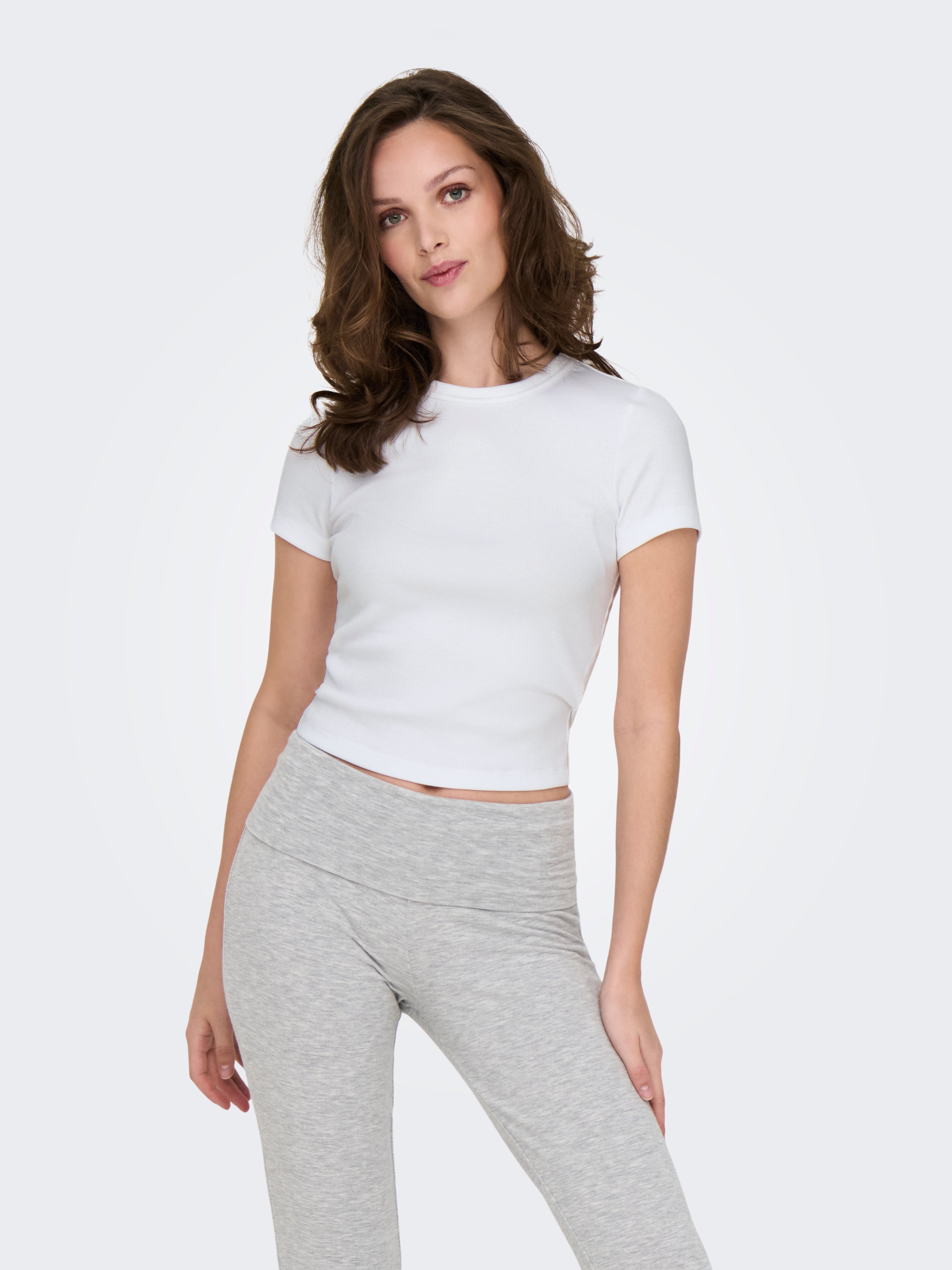 T-shirt Only Val Costine Bianca