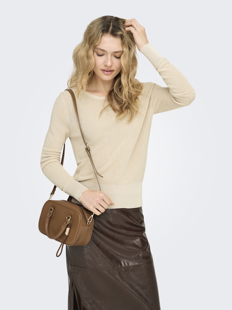 Maglioncino Only Annah mandorla glitter oro