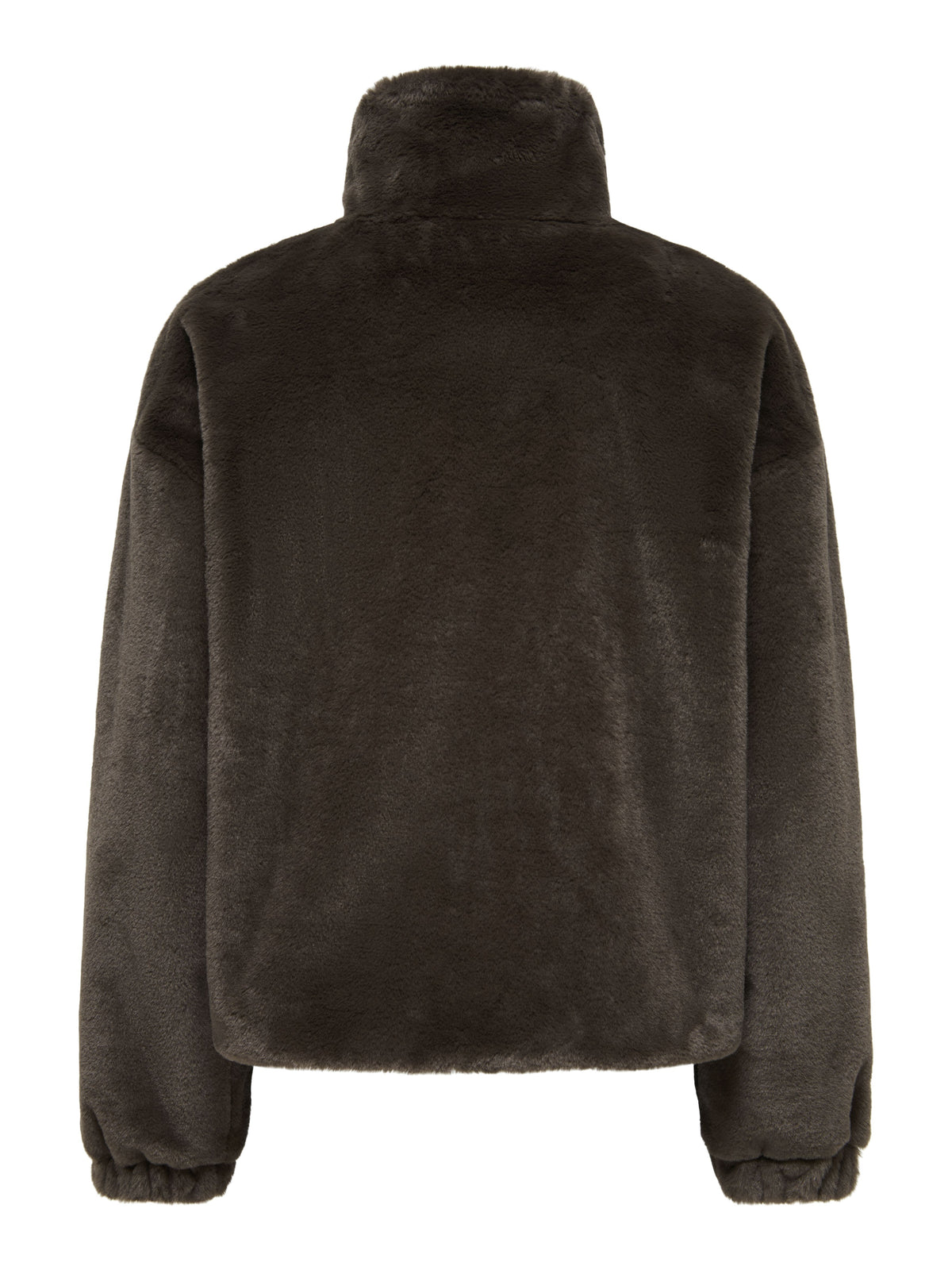 Giacca Only Dana in Ecopelliccia con Zip Marrone Moka