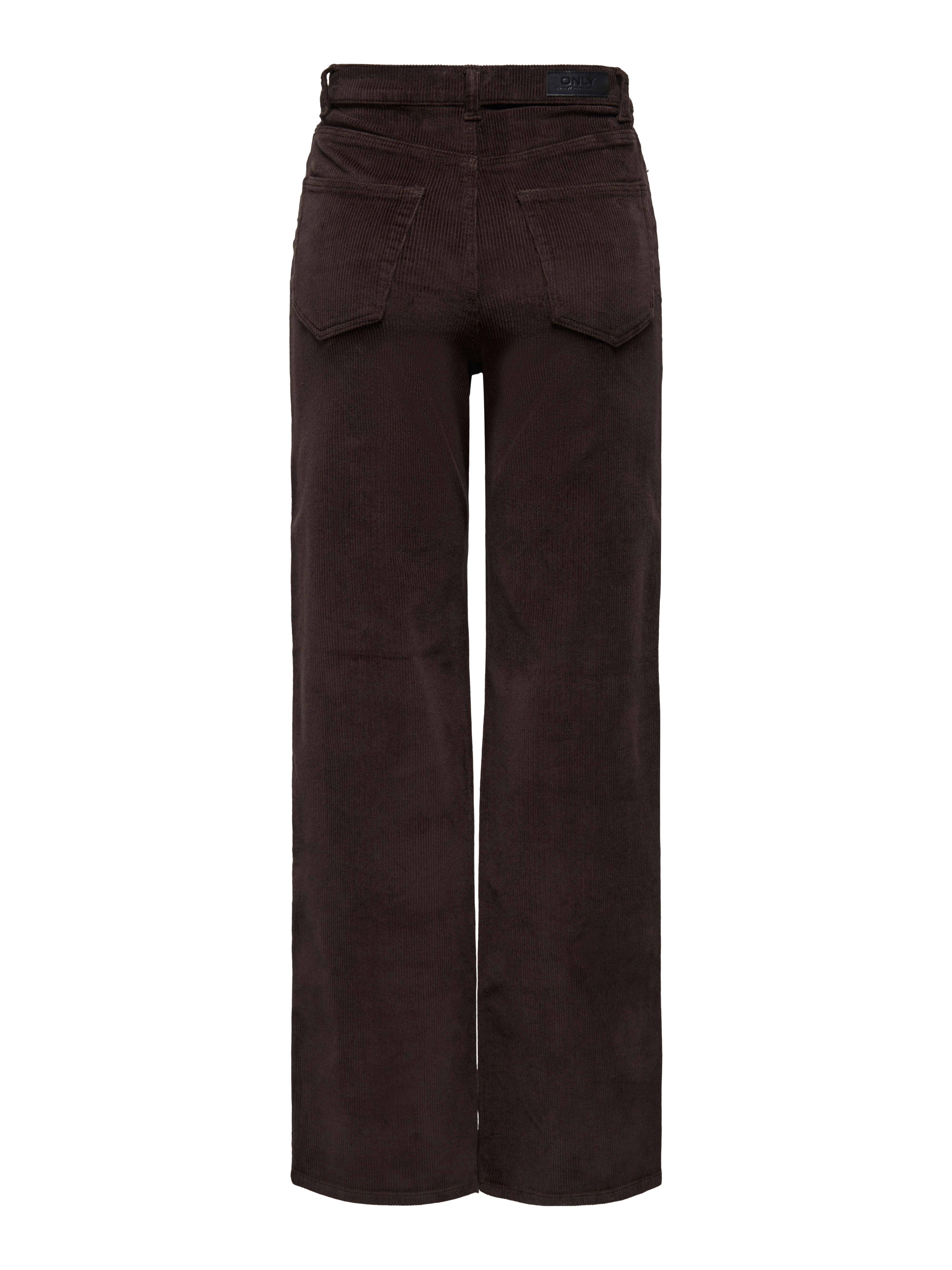 Pantaloni Wide Leg Velluto Coste Marrone