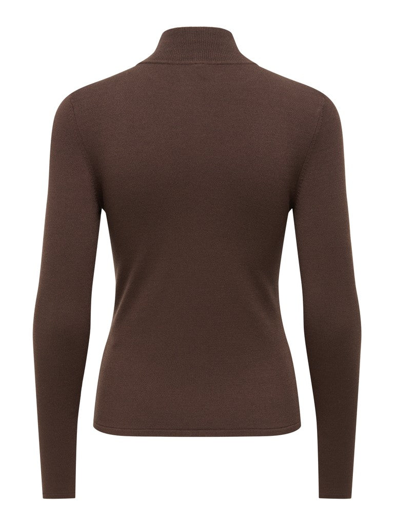 Pullover Only A Collo Alto Kattie cioccolato
