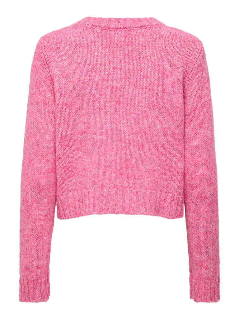 Maglione Donna Girocollo ONLY Milla con Scritta Love Rosa Melange