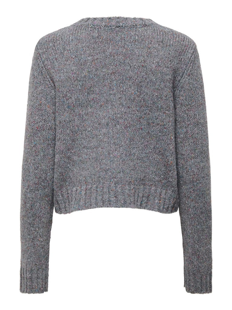 Maglione Donna Girocollo ONLY Milla con Scritta Love Grigio Melange