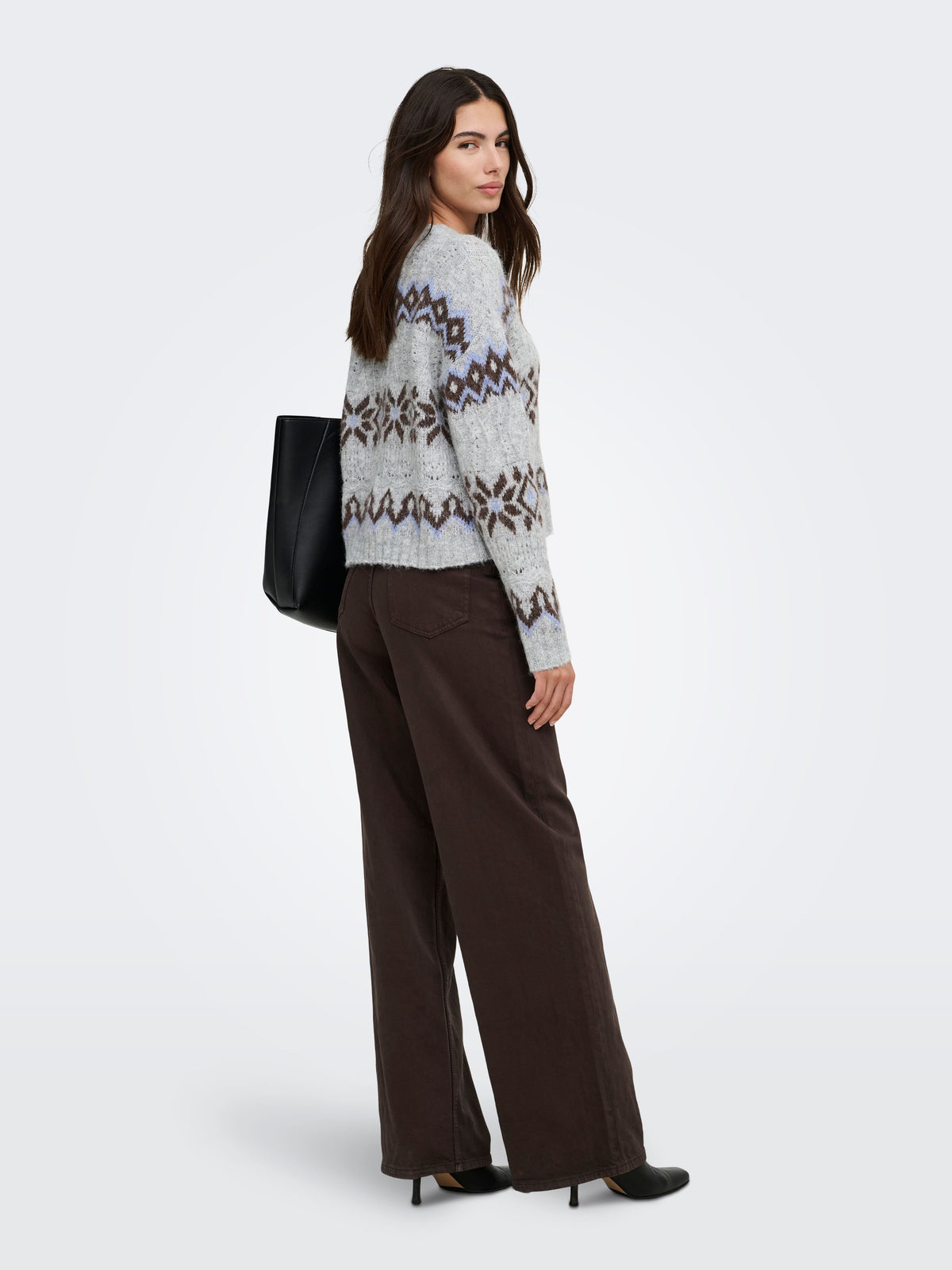 Maglione Stockholm Jacquard Grigio e Azzurro