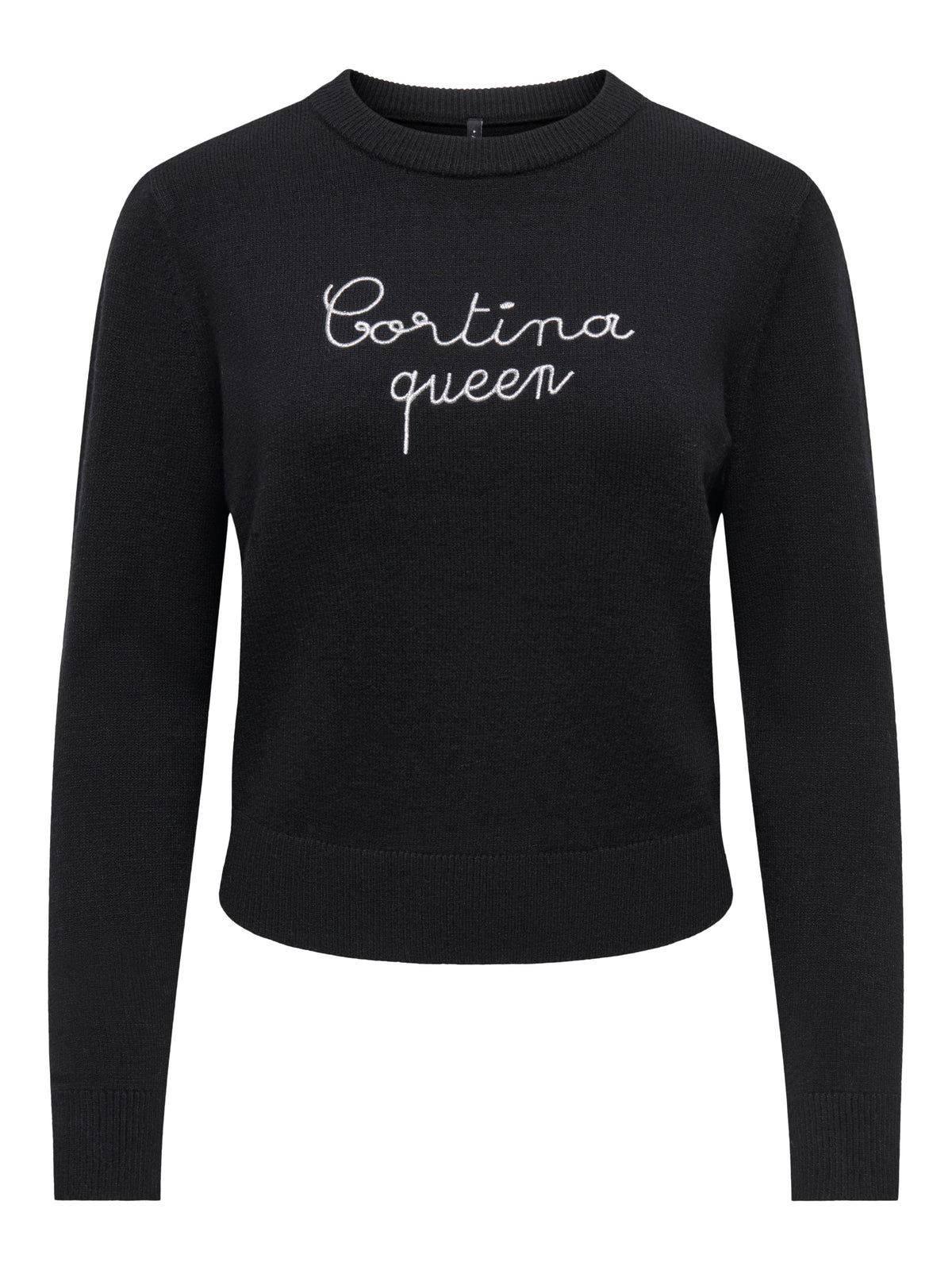 Maglione Snowbear con Ricamo Cortina Queen Nero