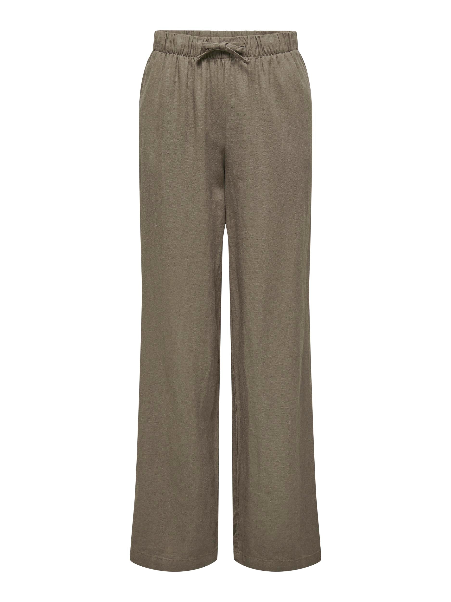 Pantalone Carom in lino marrone