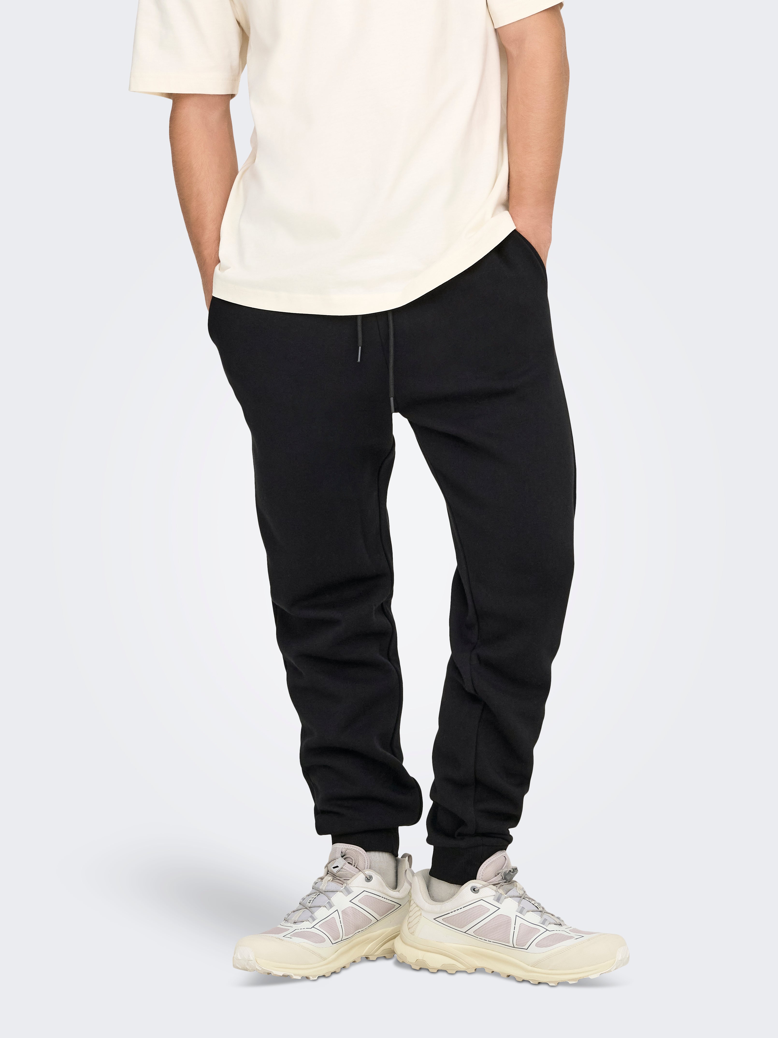 Pantaloni Ceres Felpati Nero Jogger