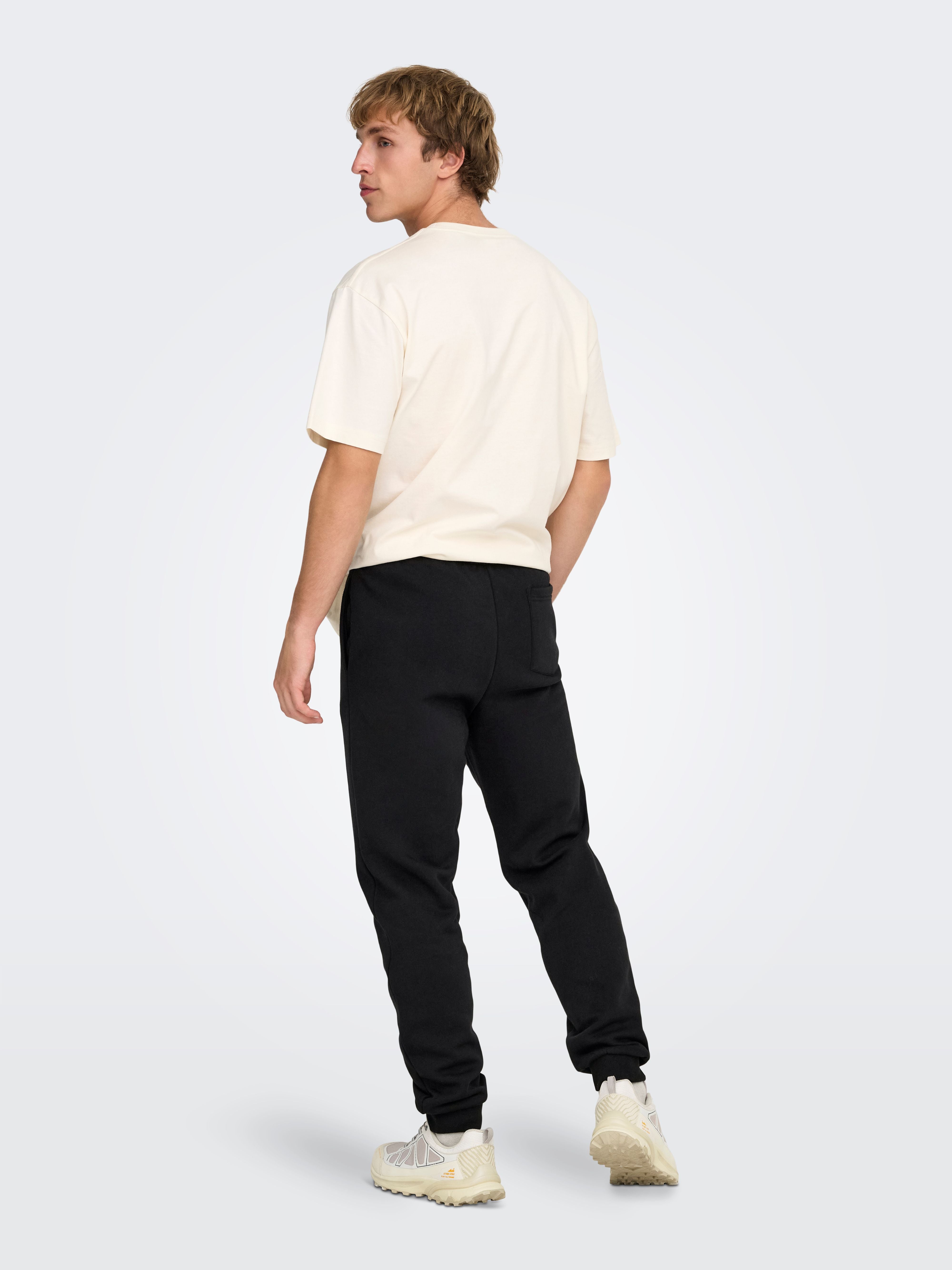 Pantaloni Ceres Felpati Nero Jogger