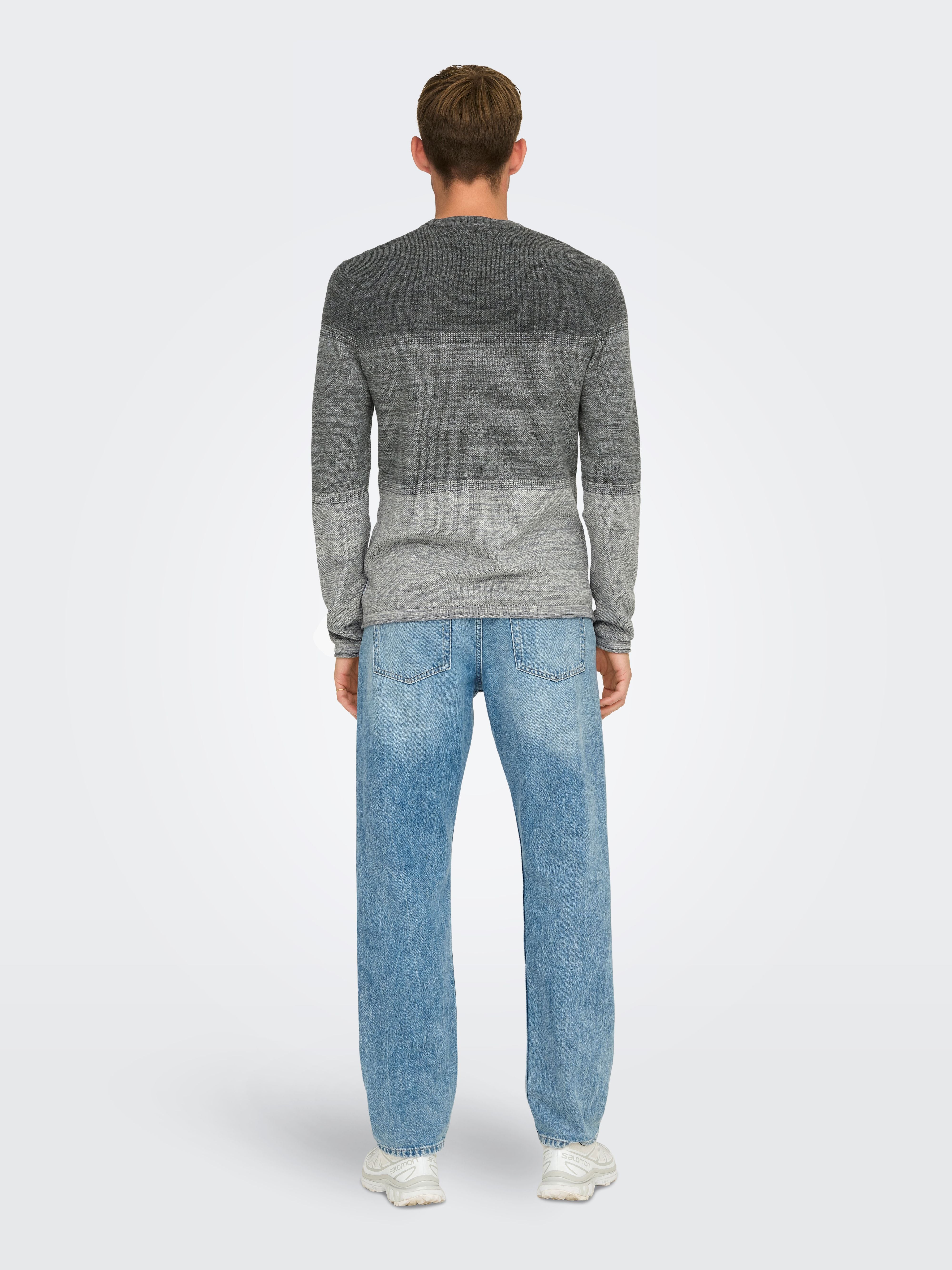 Maglione Felix Only and Sons Grigio Girocollo