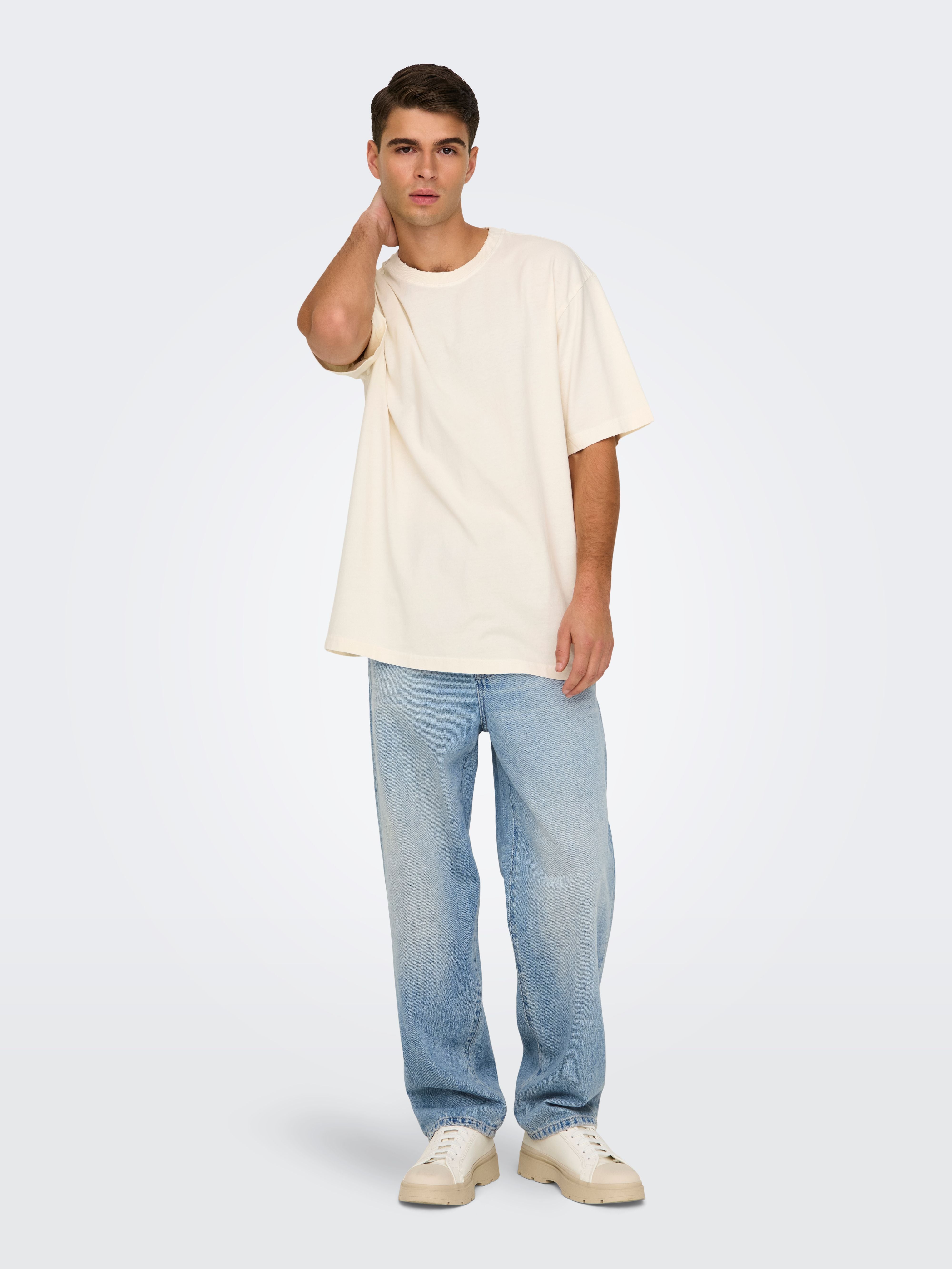 Jeans Fade Loose Light Blue Medium