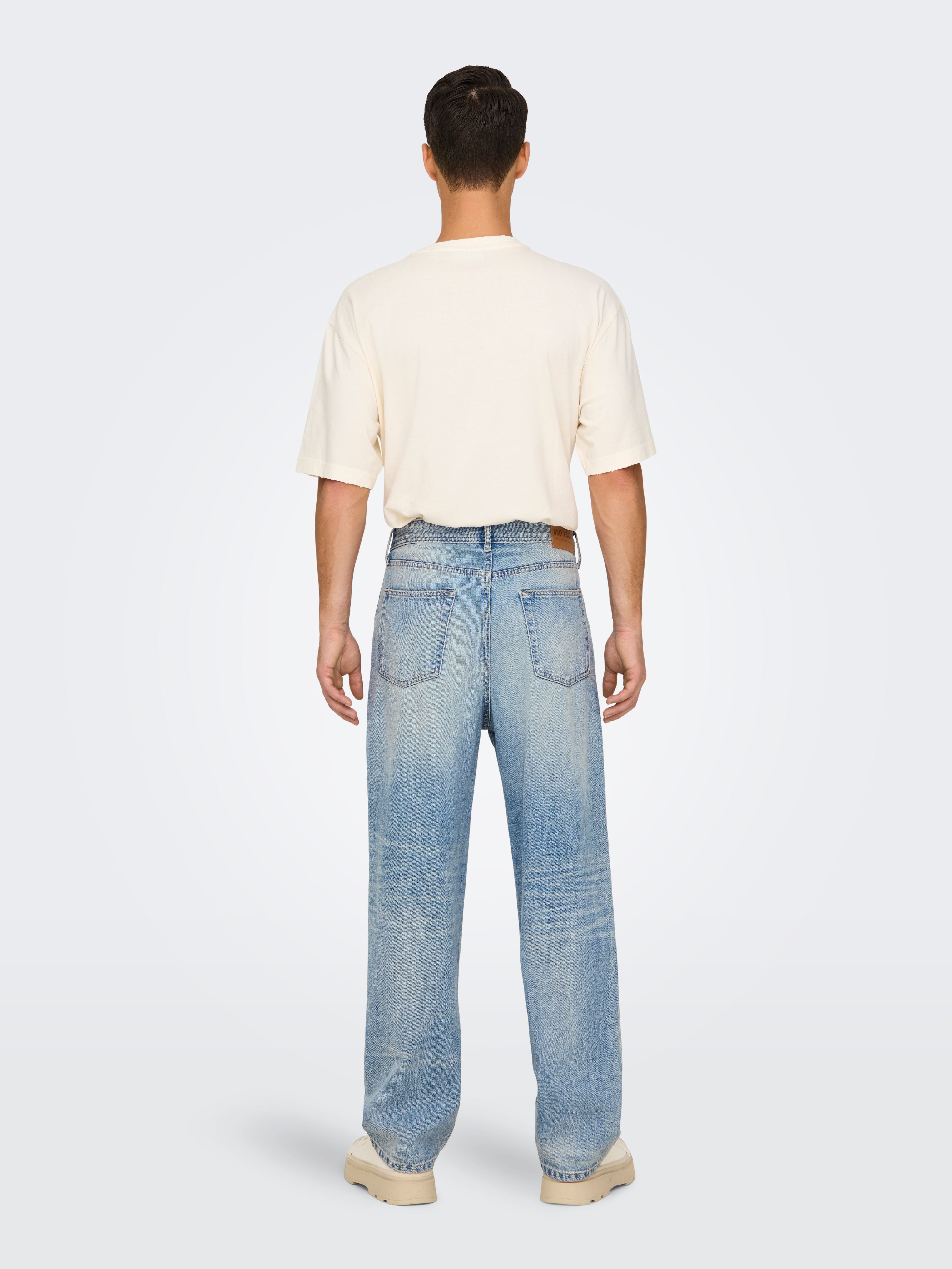 Jeans Fade Loose Light Blue Medium