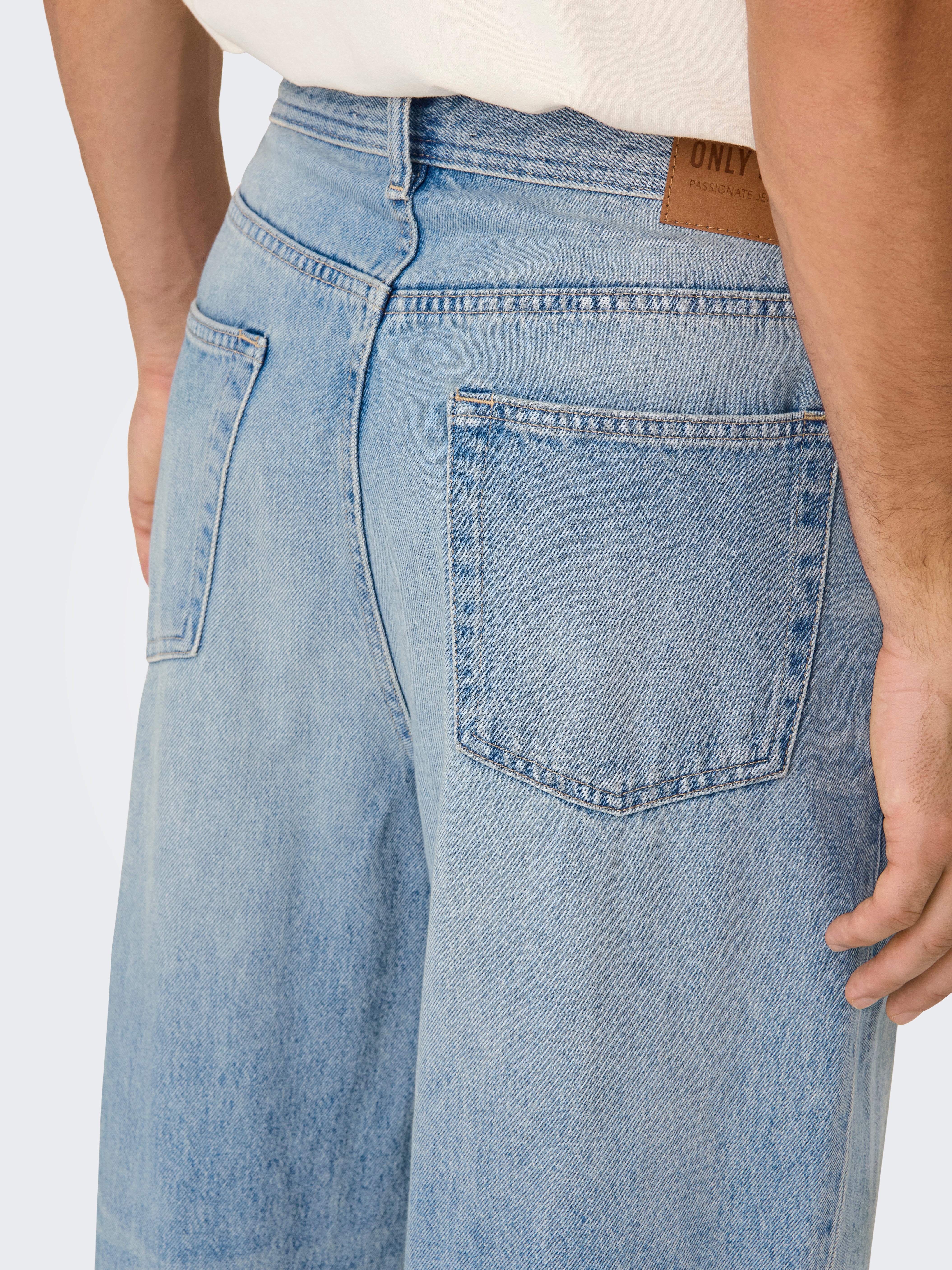 Jeans Fade Loose Light Blue Medium