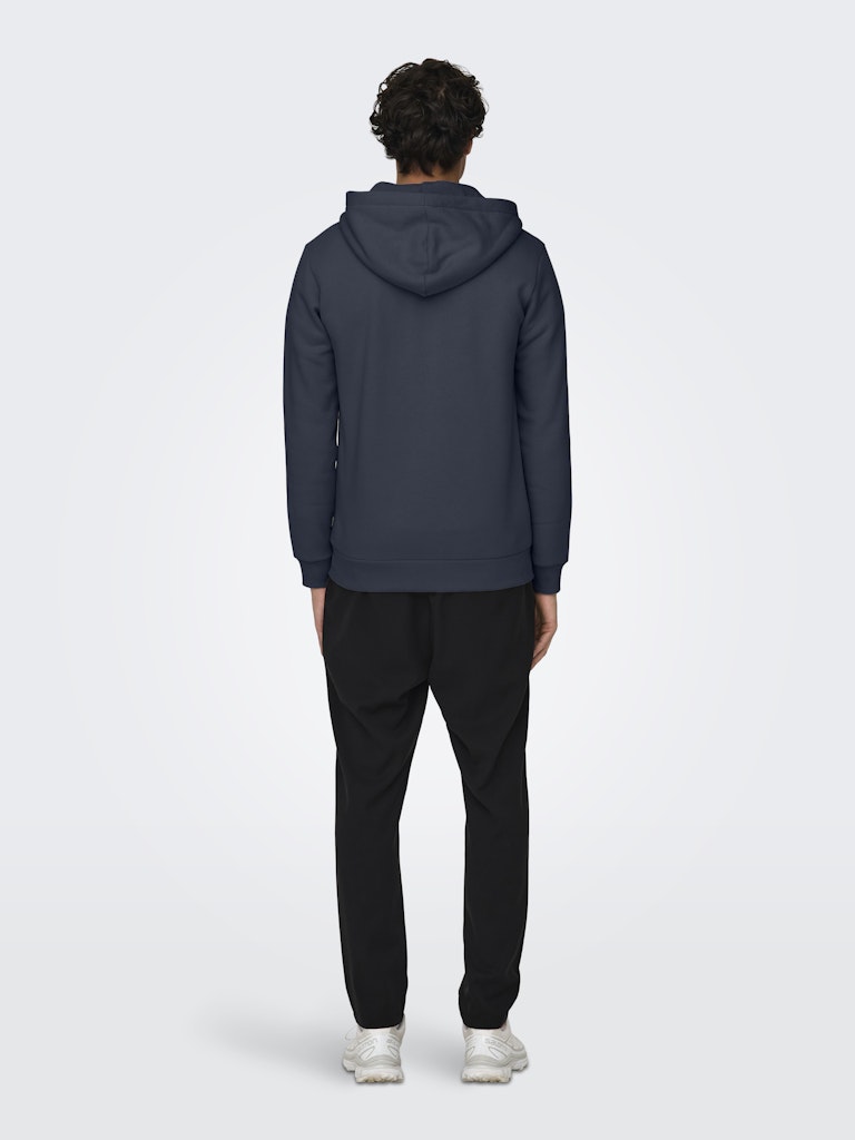 Felpa Only & Sons Basic Blu felpata