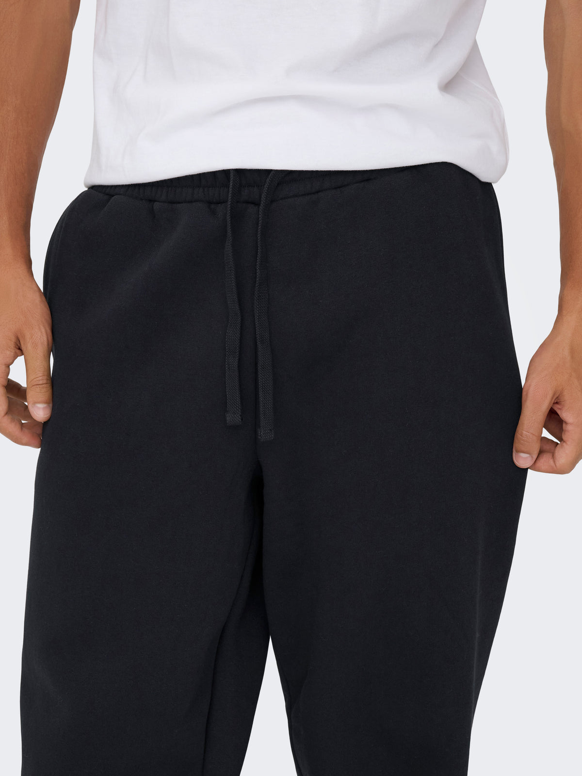 Pantalone Ceres in Felpa Felpato Wide Leg Nero