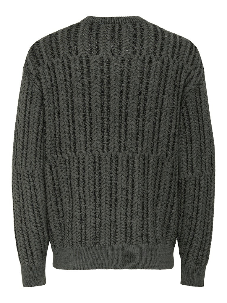 Maglione Only & Sons Cabel grigio nero