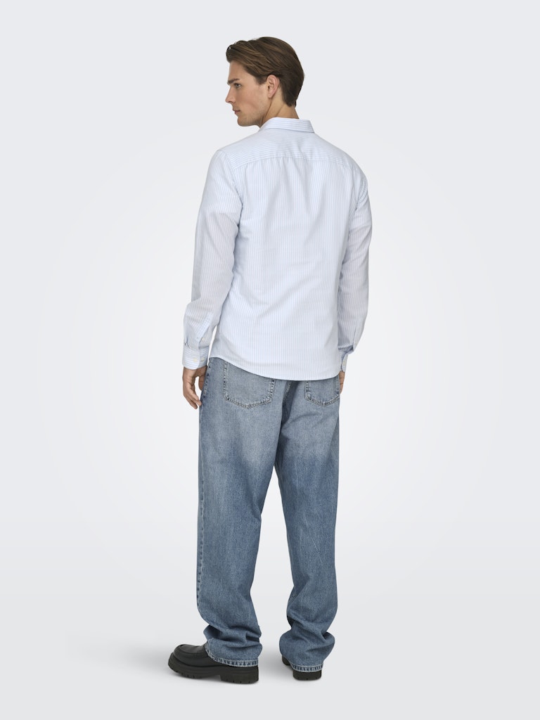 Camicia Only & Sons Alvaro righe bianche azzurre