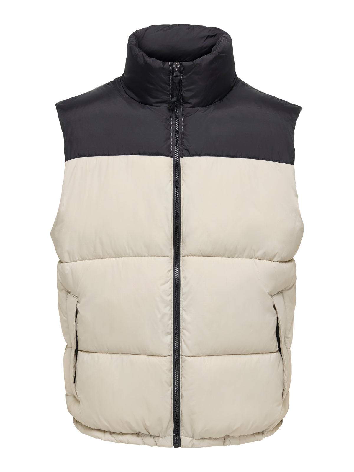Gilet Maverik Color Block Nero e Ice Grey