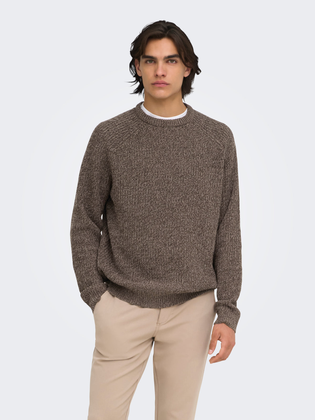 Maglione Join In Ciniglia Relaxed Fit Cioccolato