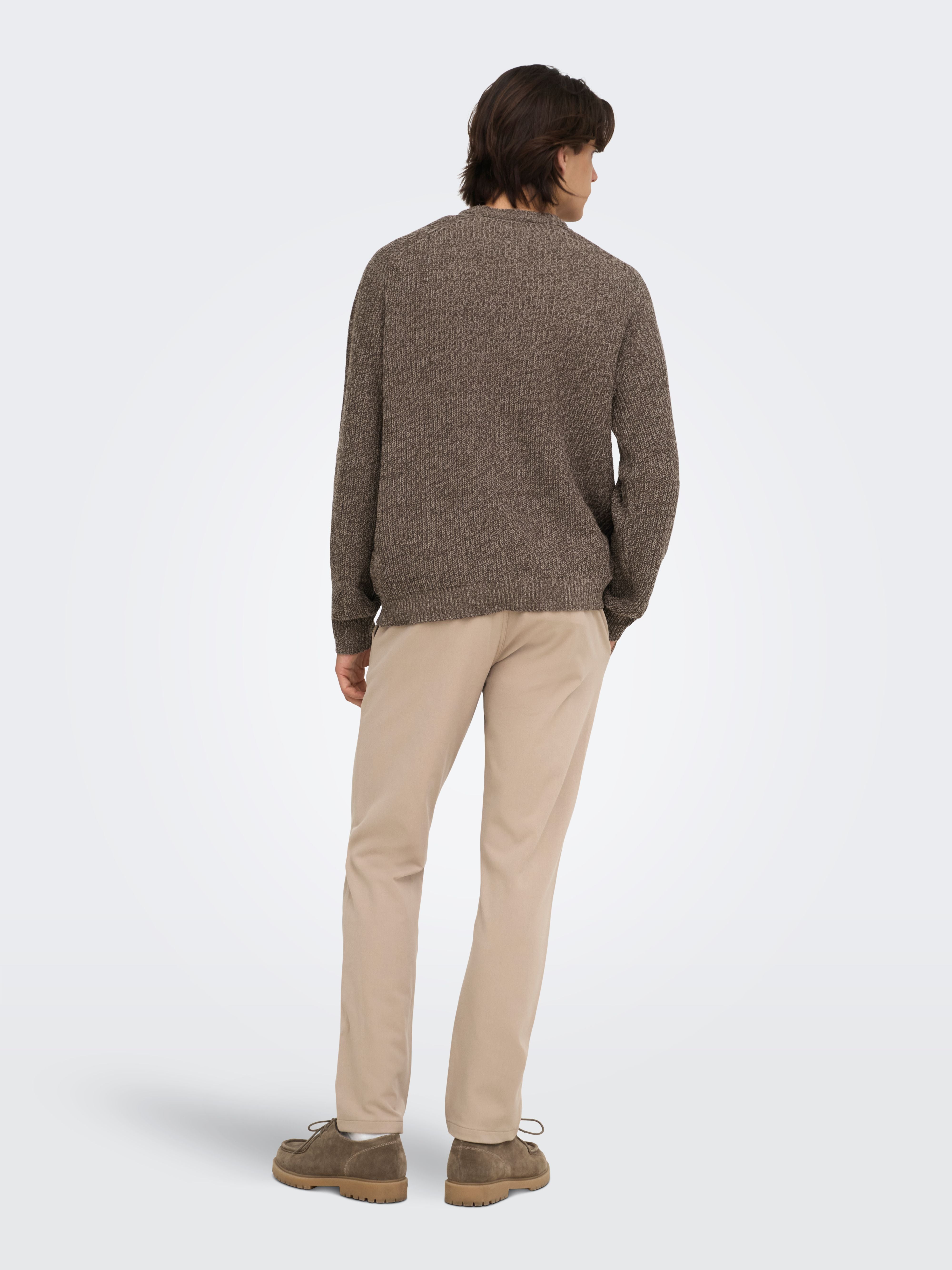 Maglione Join In Ciniglia Relaxed Fit Cioccolato