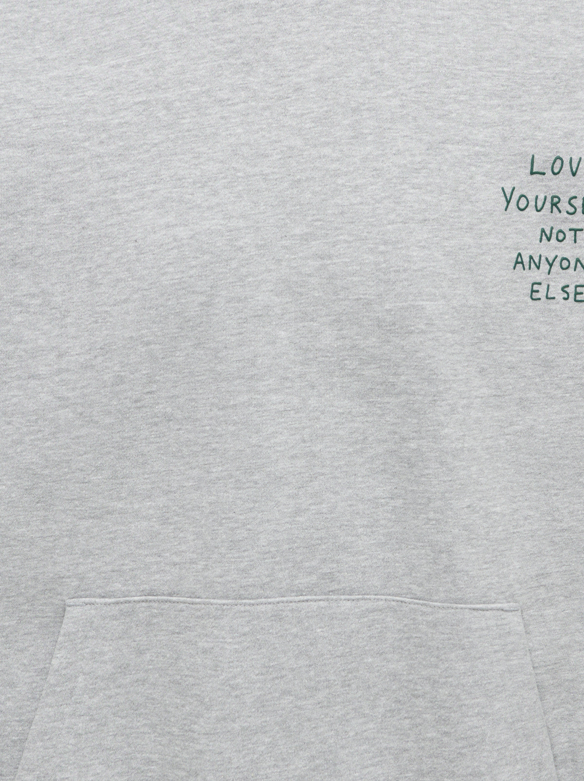 Felpa Henry Oversize con Cappuccio Grigio Chiaro Melange