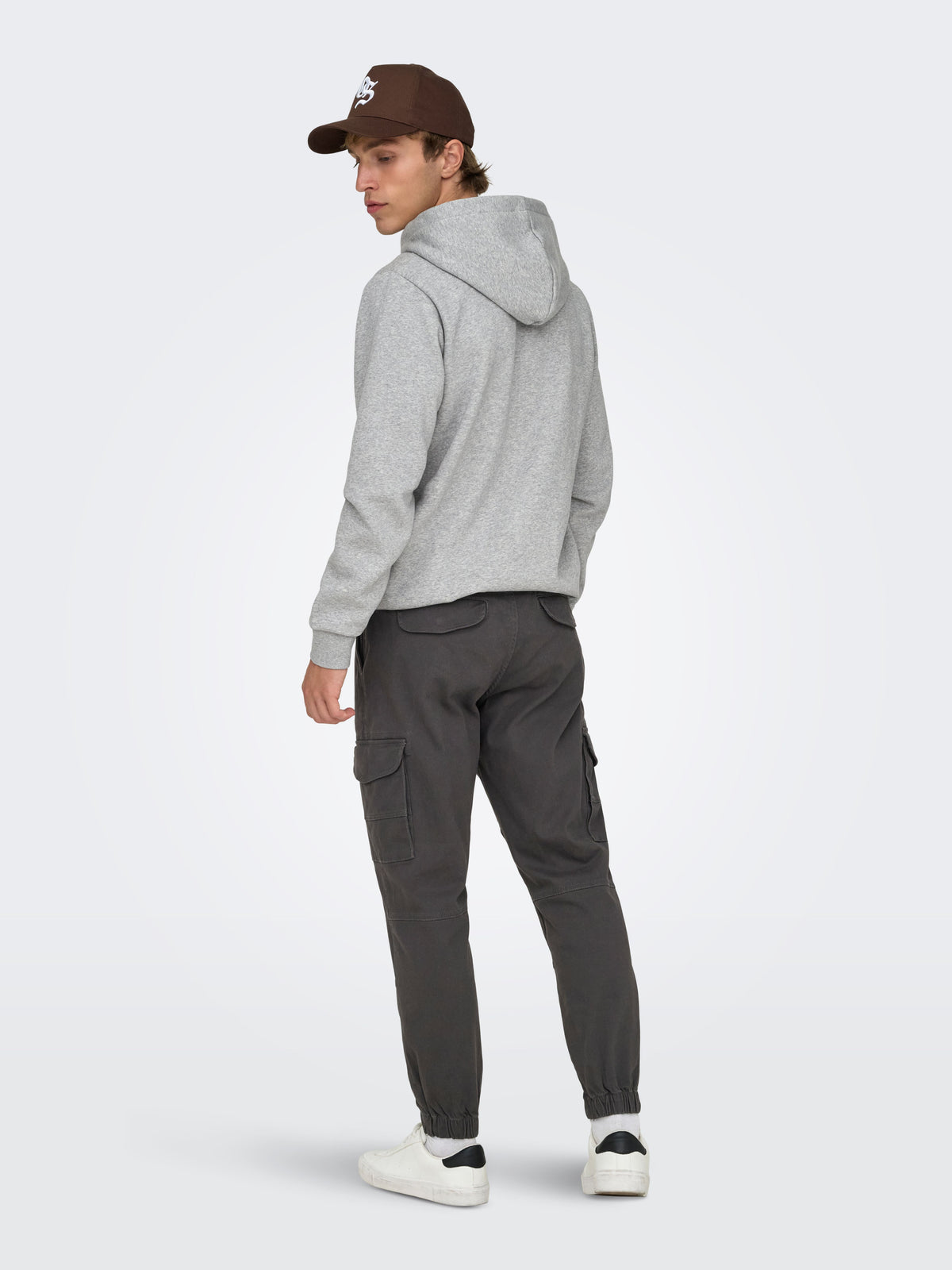 Pantaloni Cargo Tapered Fit Luc Grigio