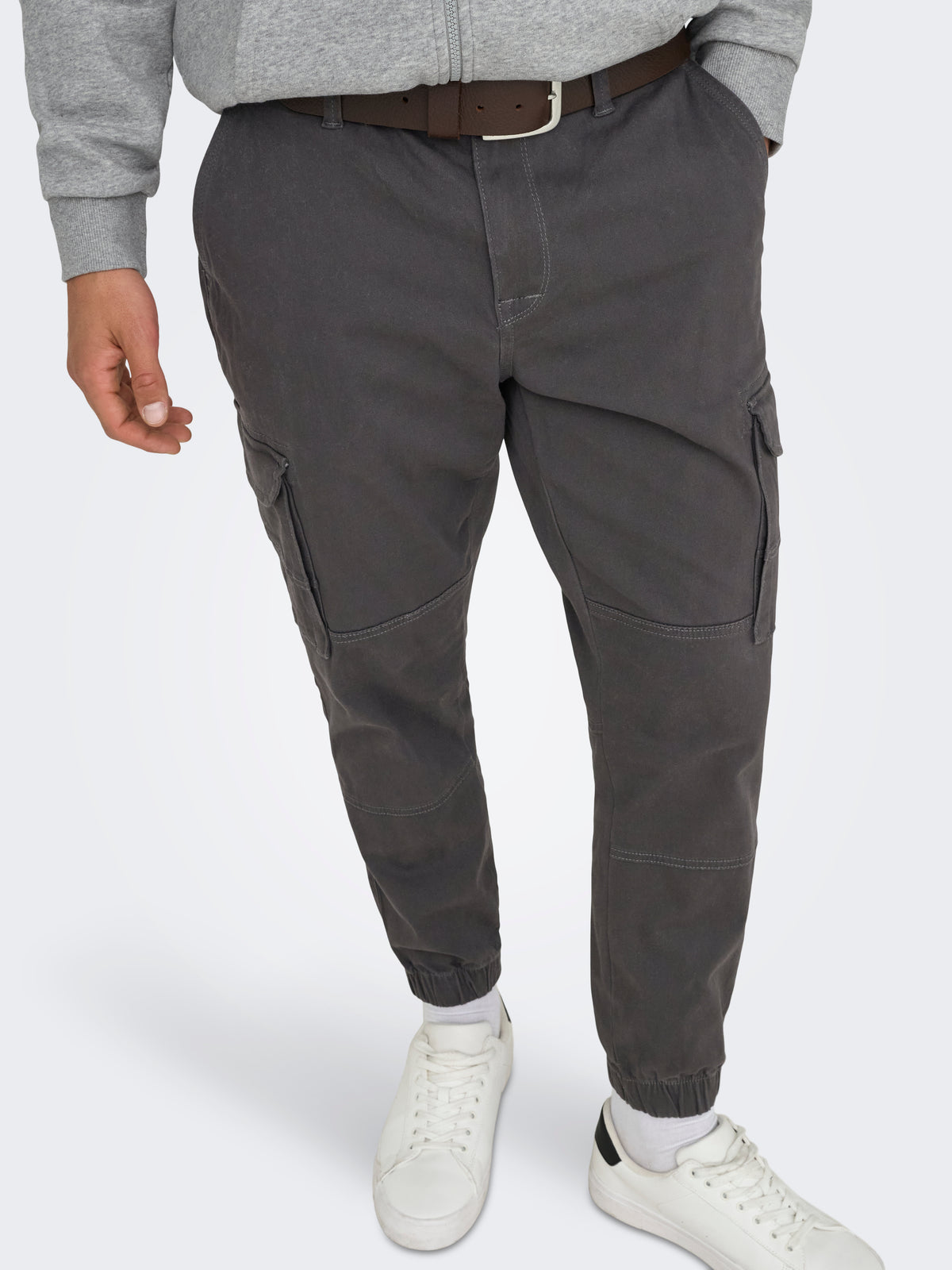 Pantaloni Cargo Tapered Fit Luc Grigio