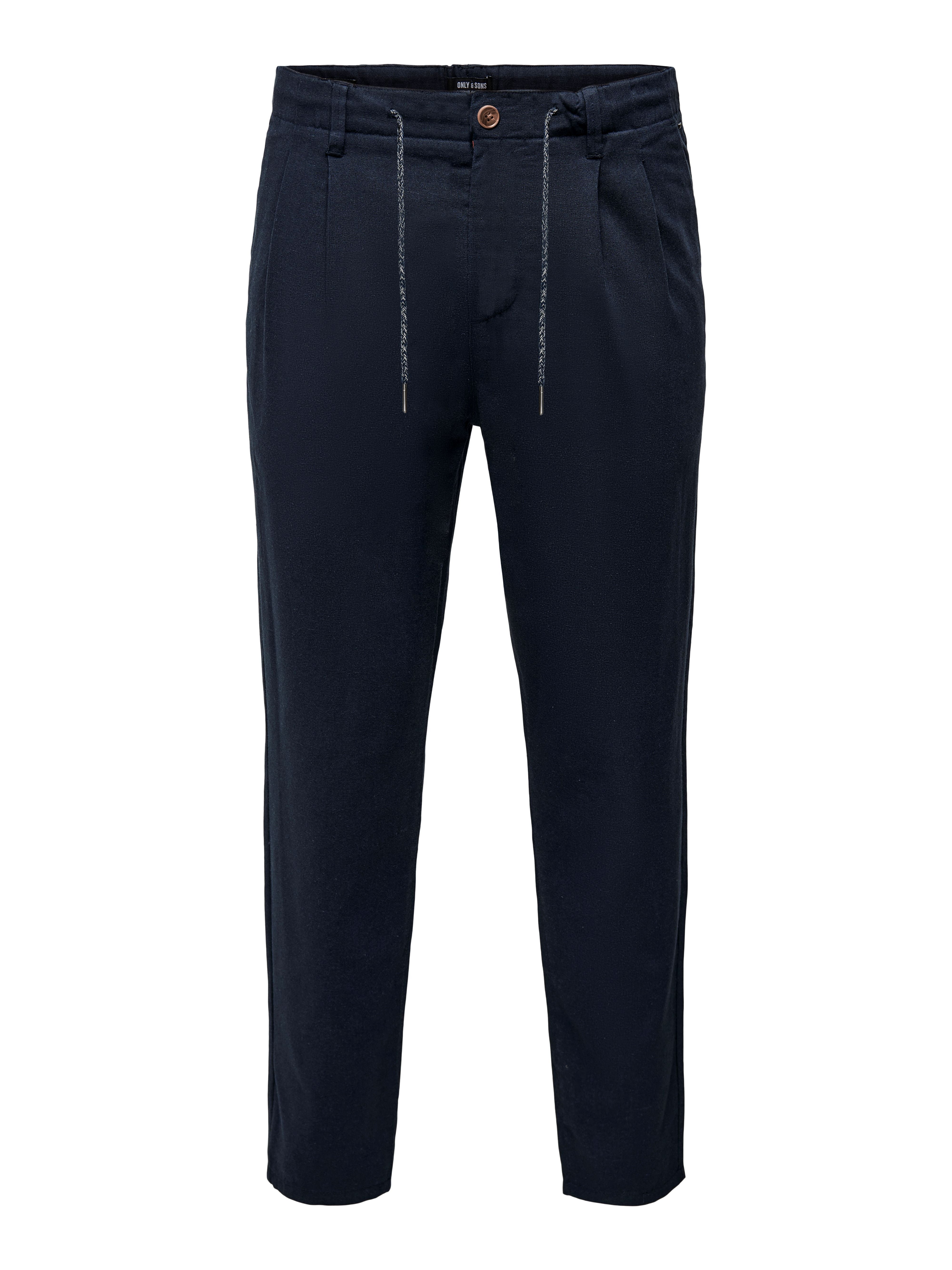 Pantalone Leo Tapered Cropped Blu Navy