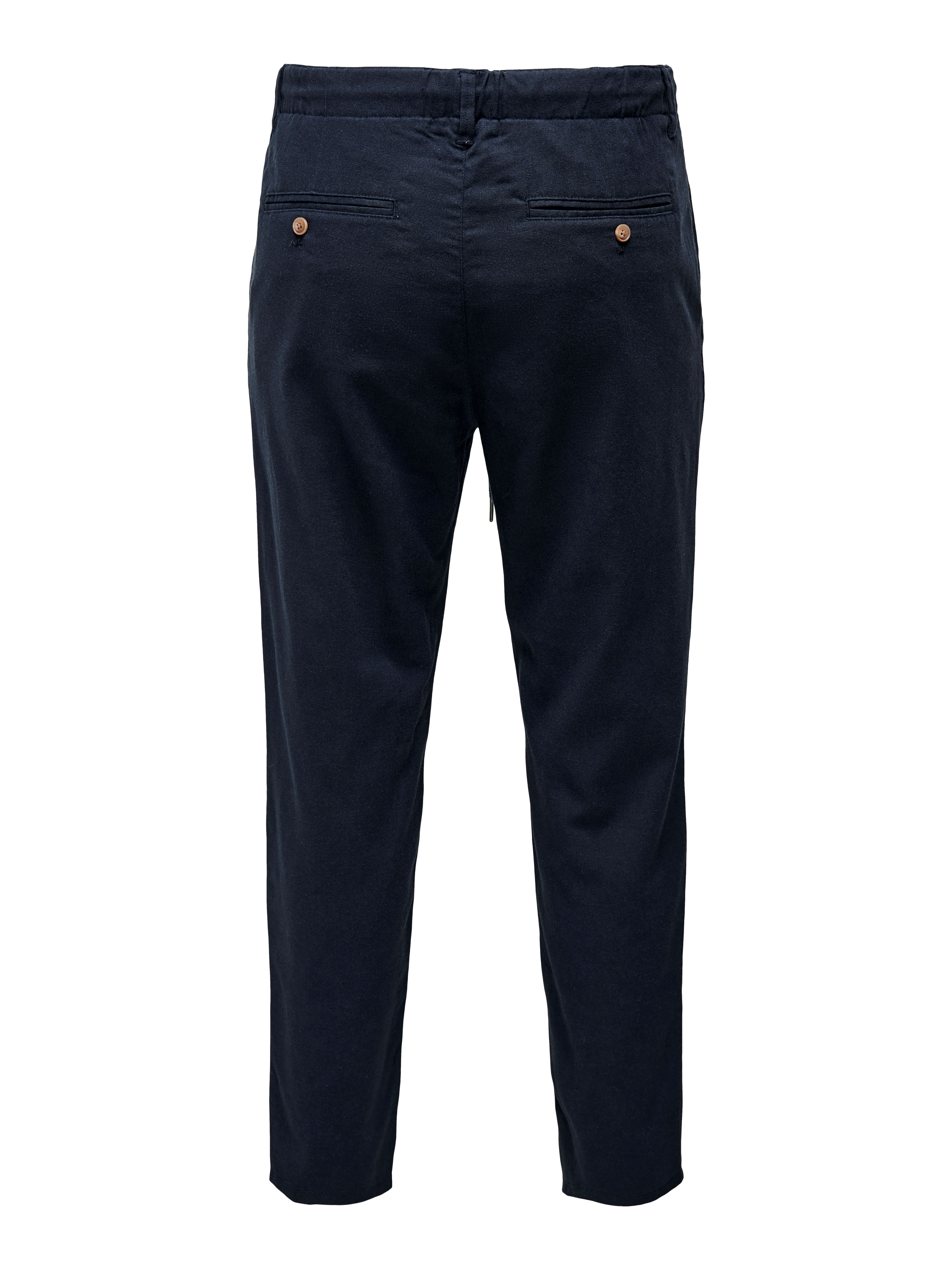 Pantalone Leo Tapered Cropped Blu Navy