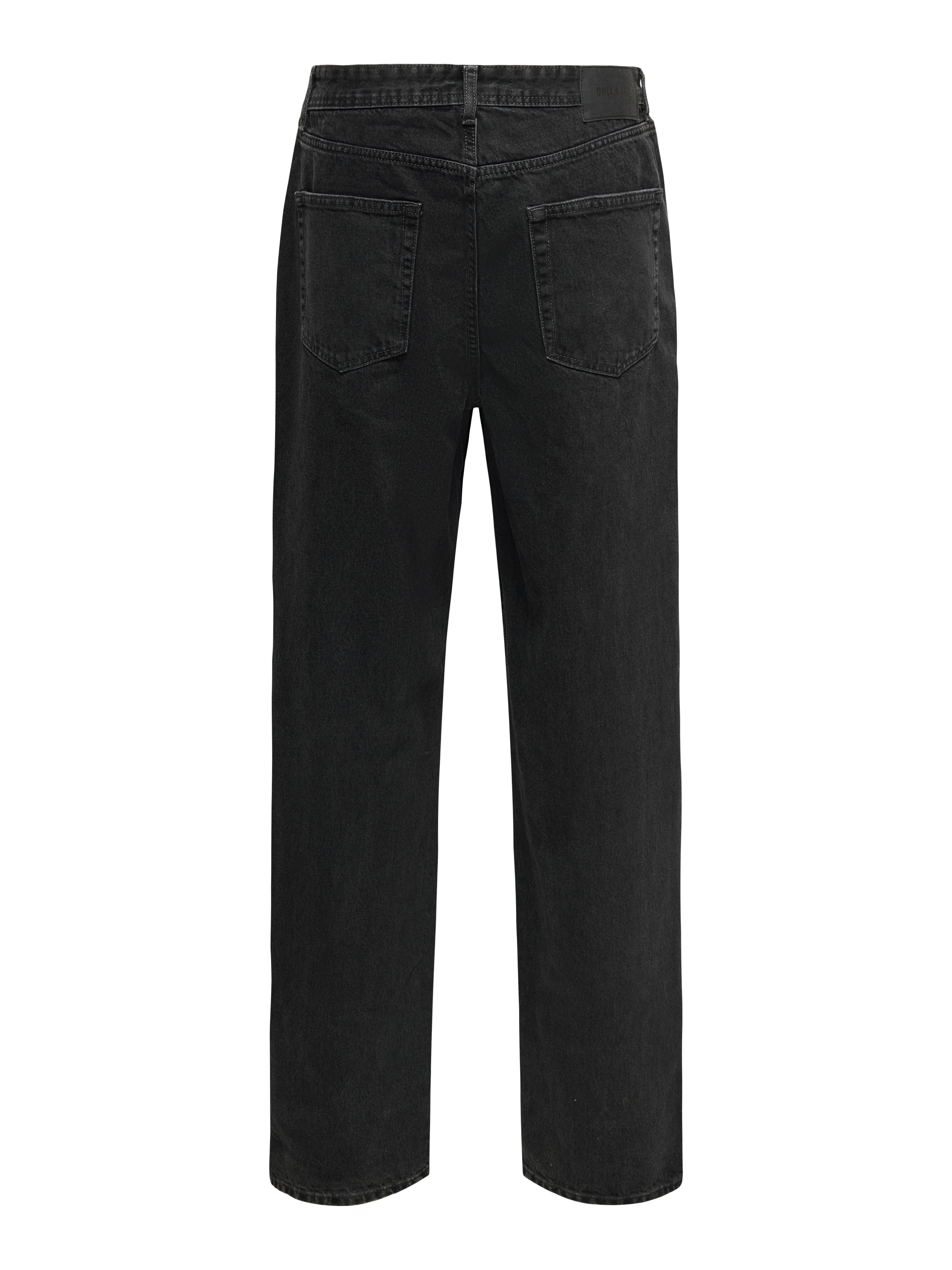 Jeans Fade Loose Fit Nero