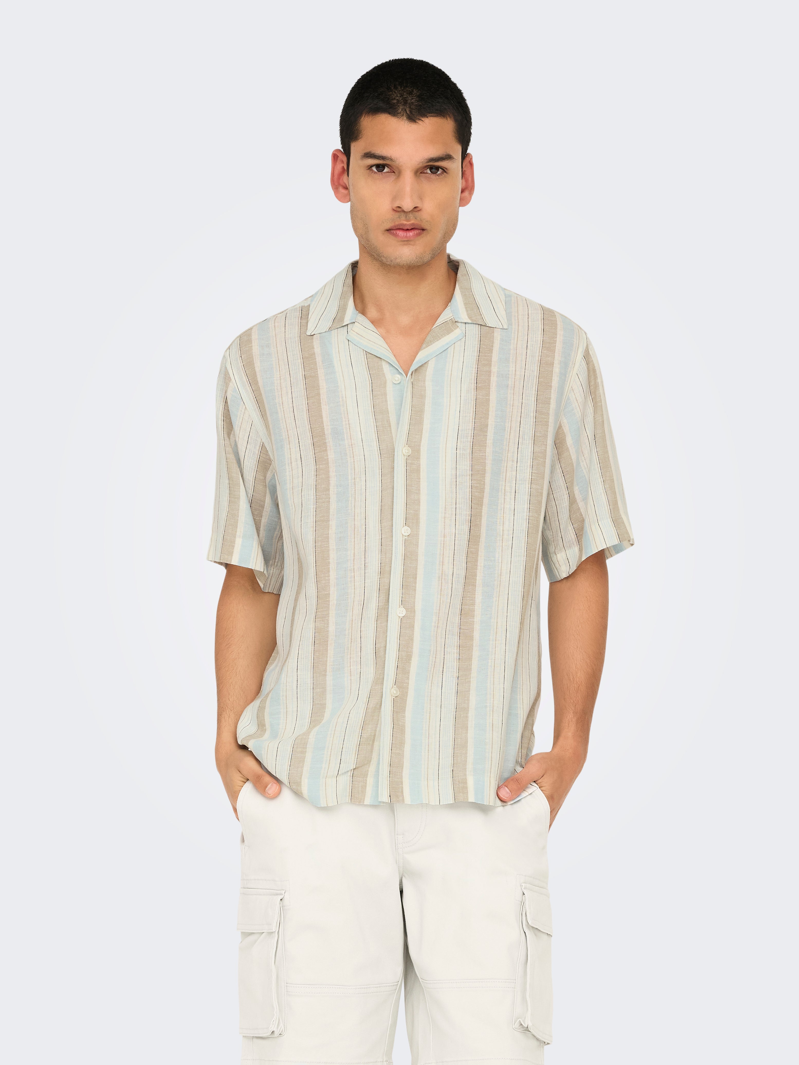 Camicia a Maniche Corta Seppo a Righe