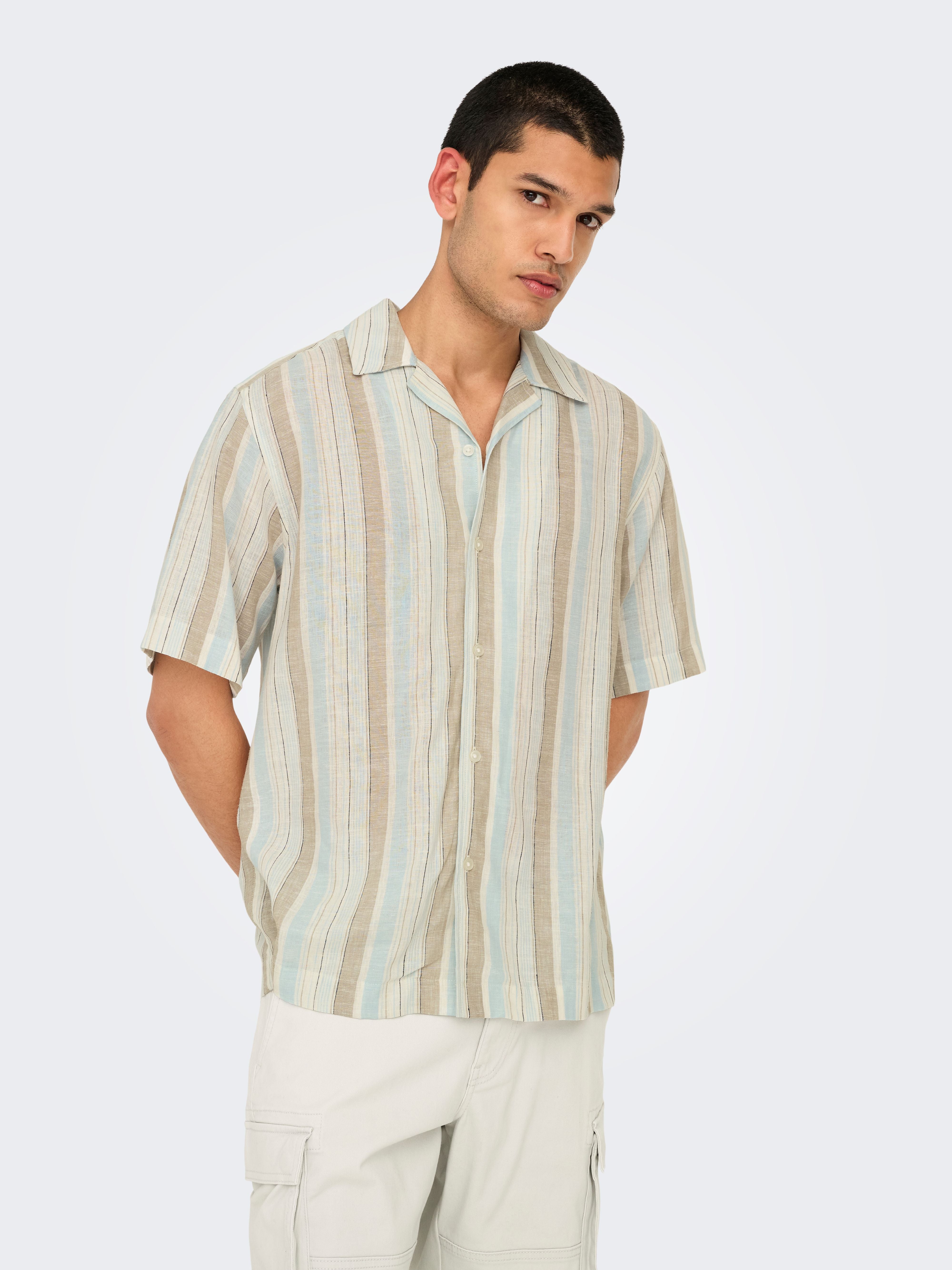Camicia a Maniche Corta Seppo a Righe