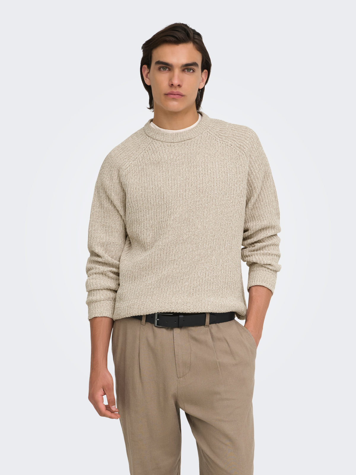 Maglione Join in Ciniglia Relaxed Fit Panna