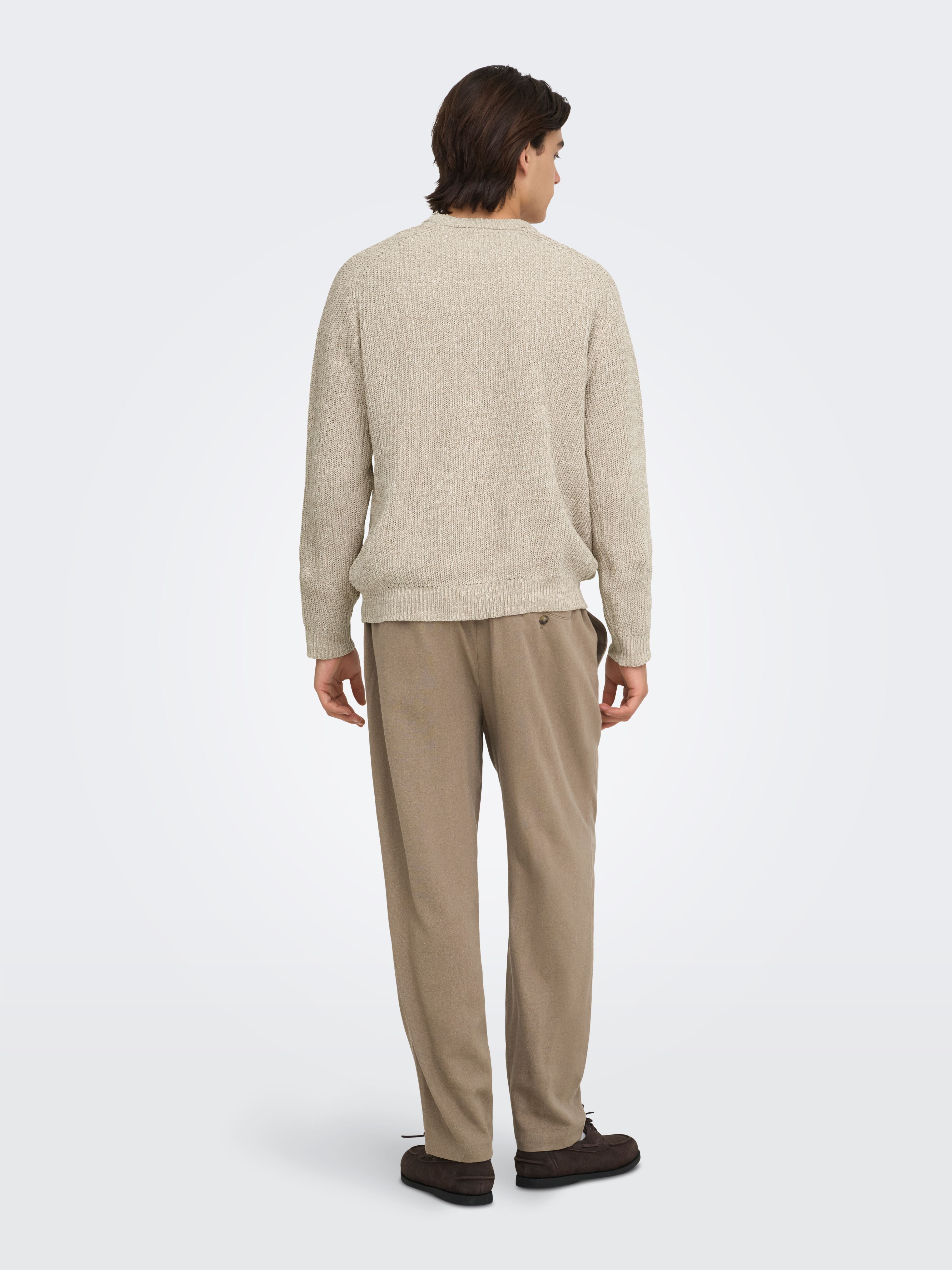 Maglione Join in Ciniglia Relaxed Fit Panna