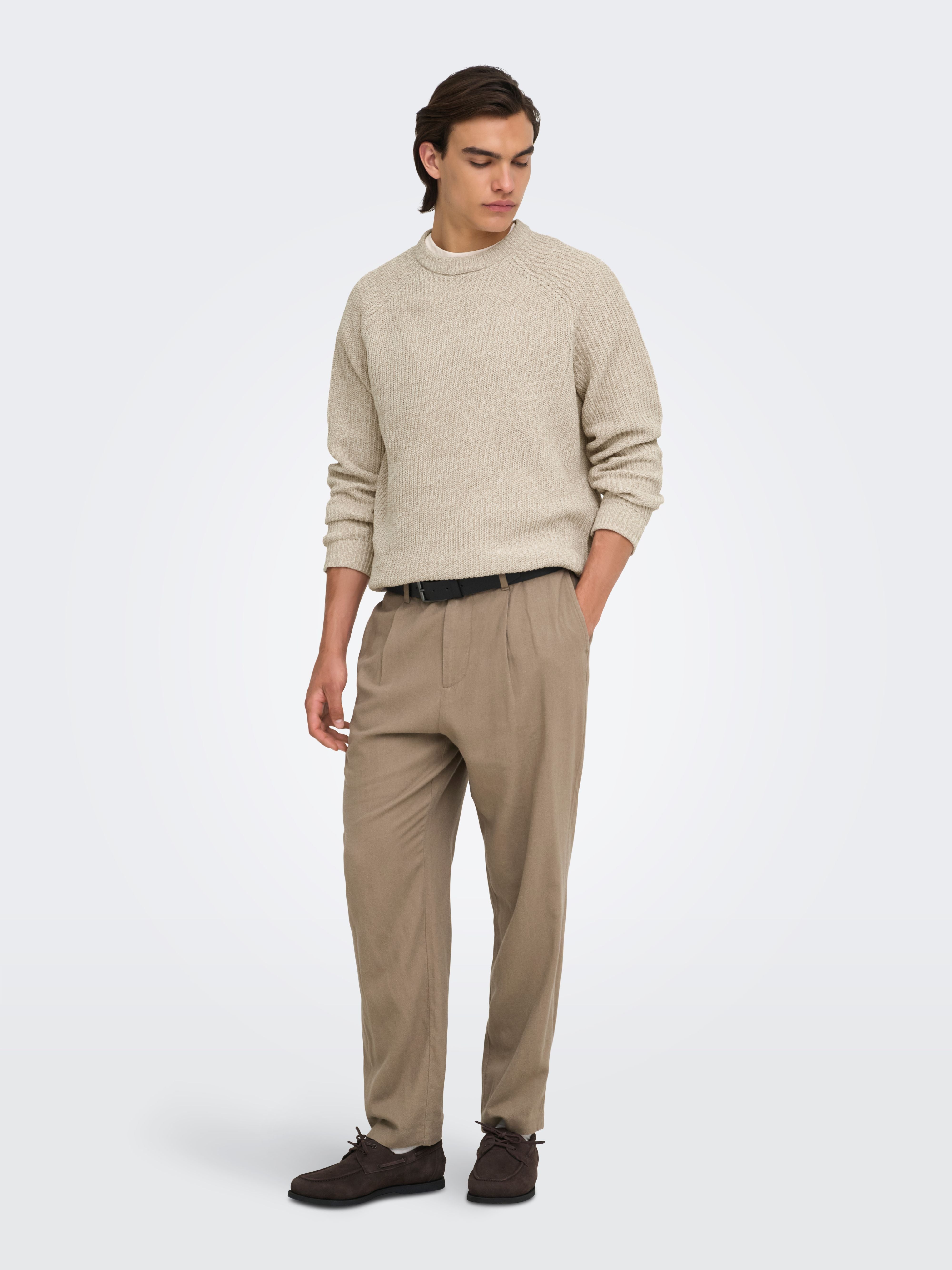 Maglione Join in Ciniglia Relaxed Fit Panna