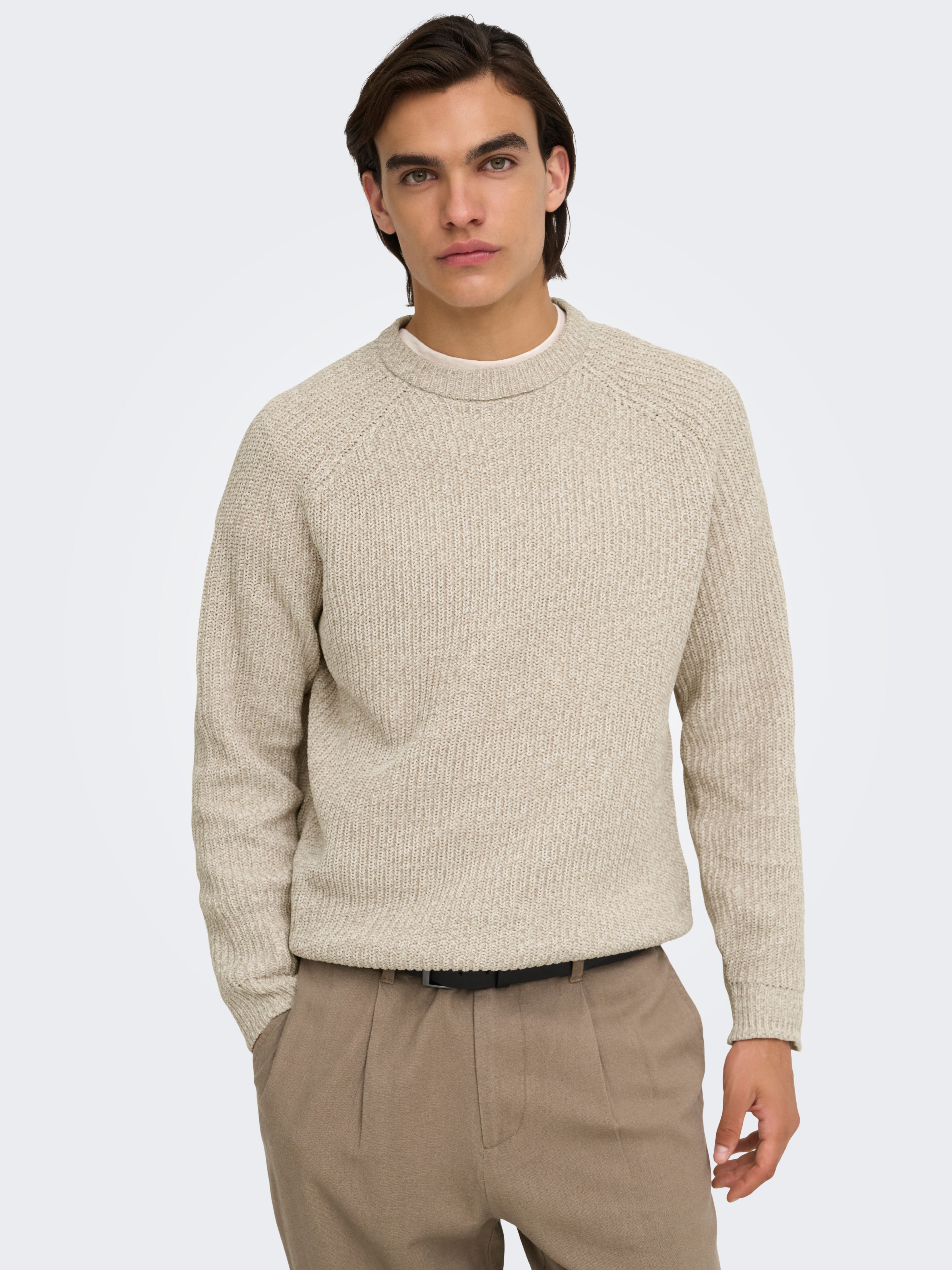 Maglione Join in Ciniglia Relaxed Fit Panna