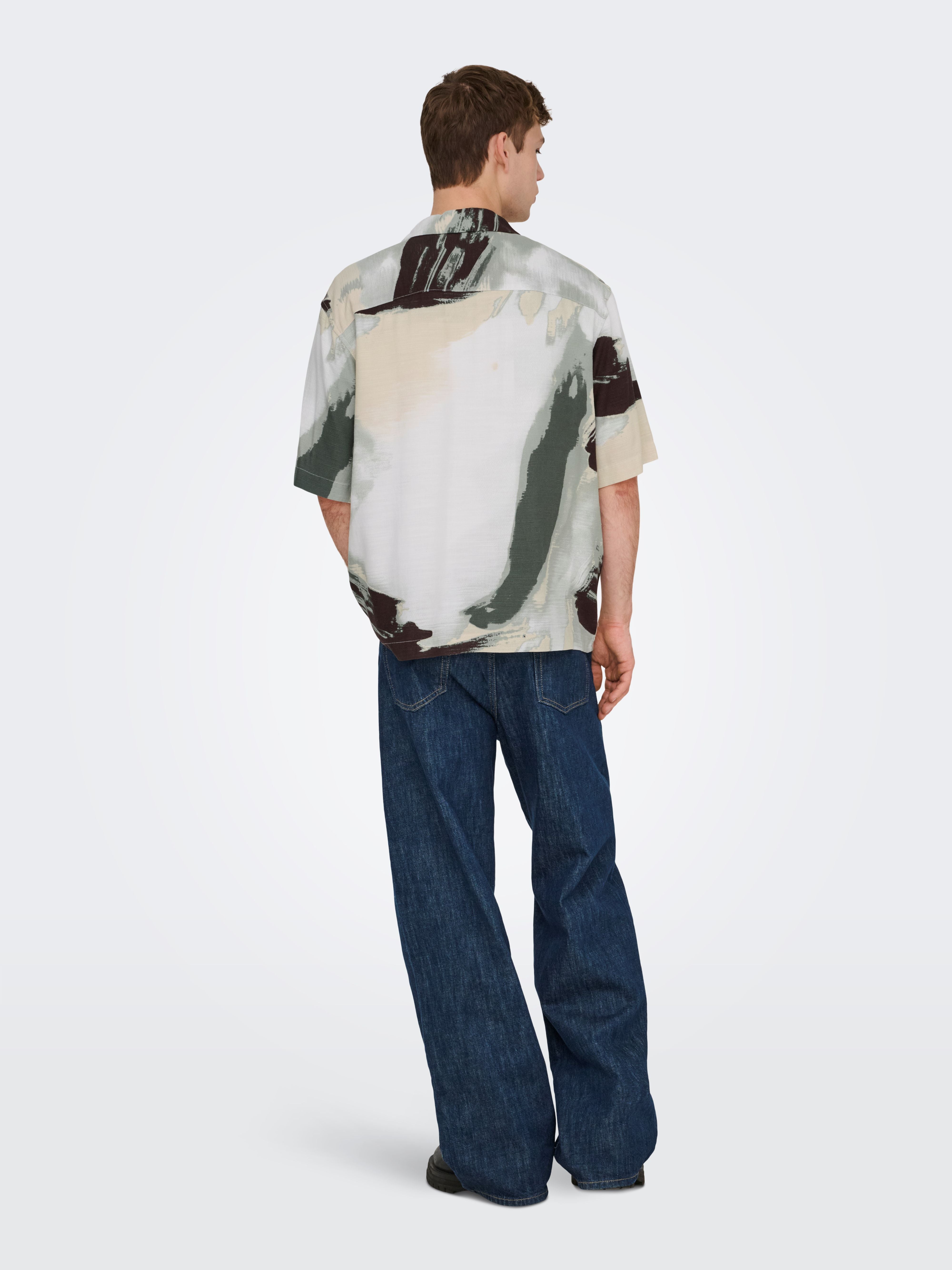 Camicia a Manica Corta Harvi Watercolor