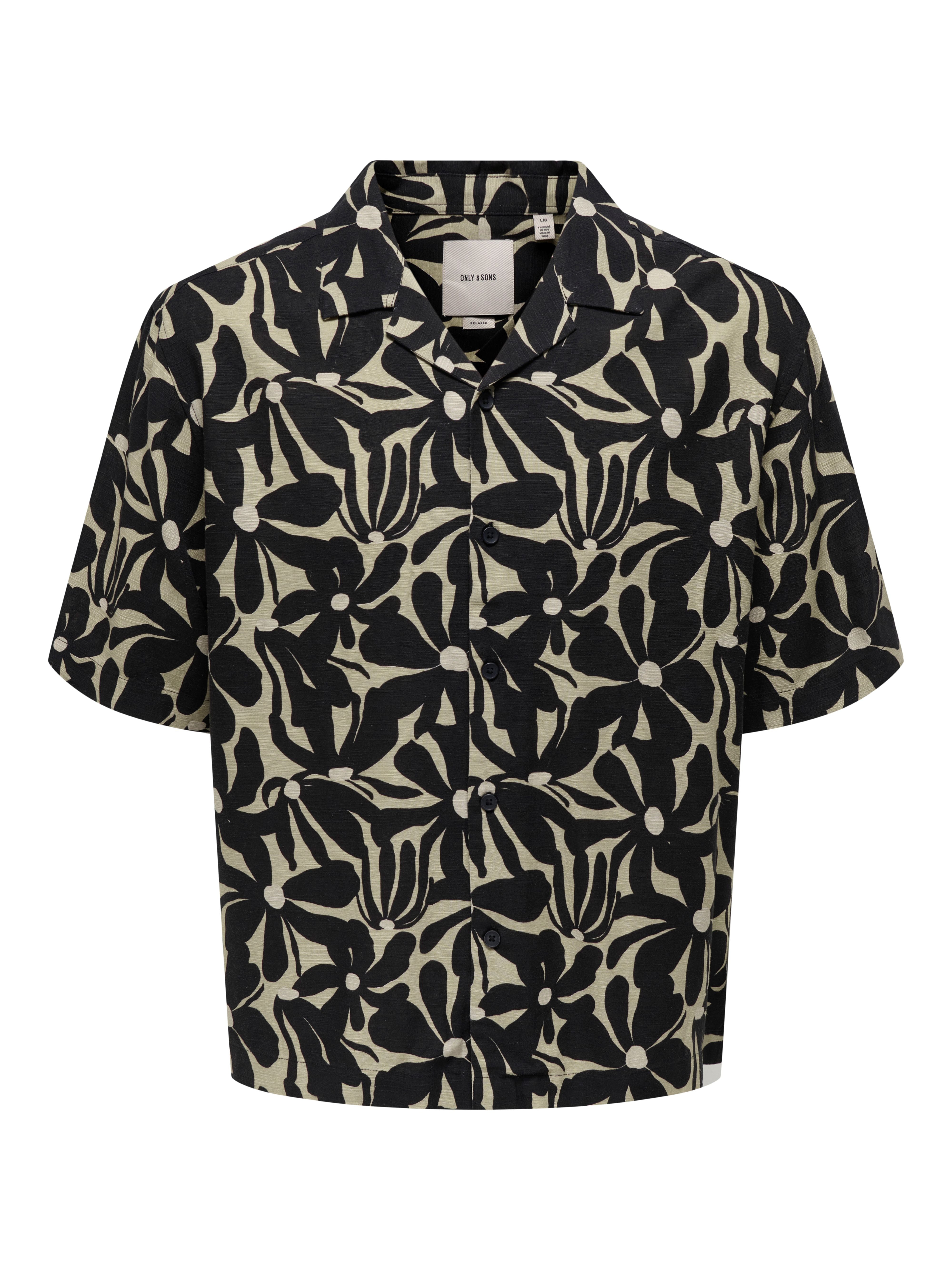 Camicia a Maniche Corte Harvi Mono Floral