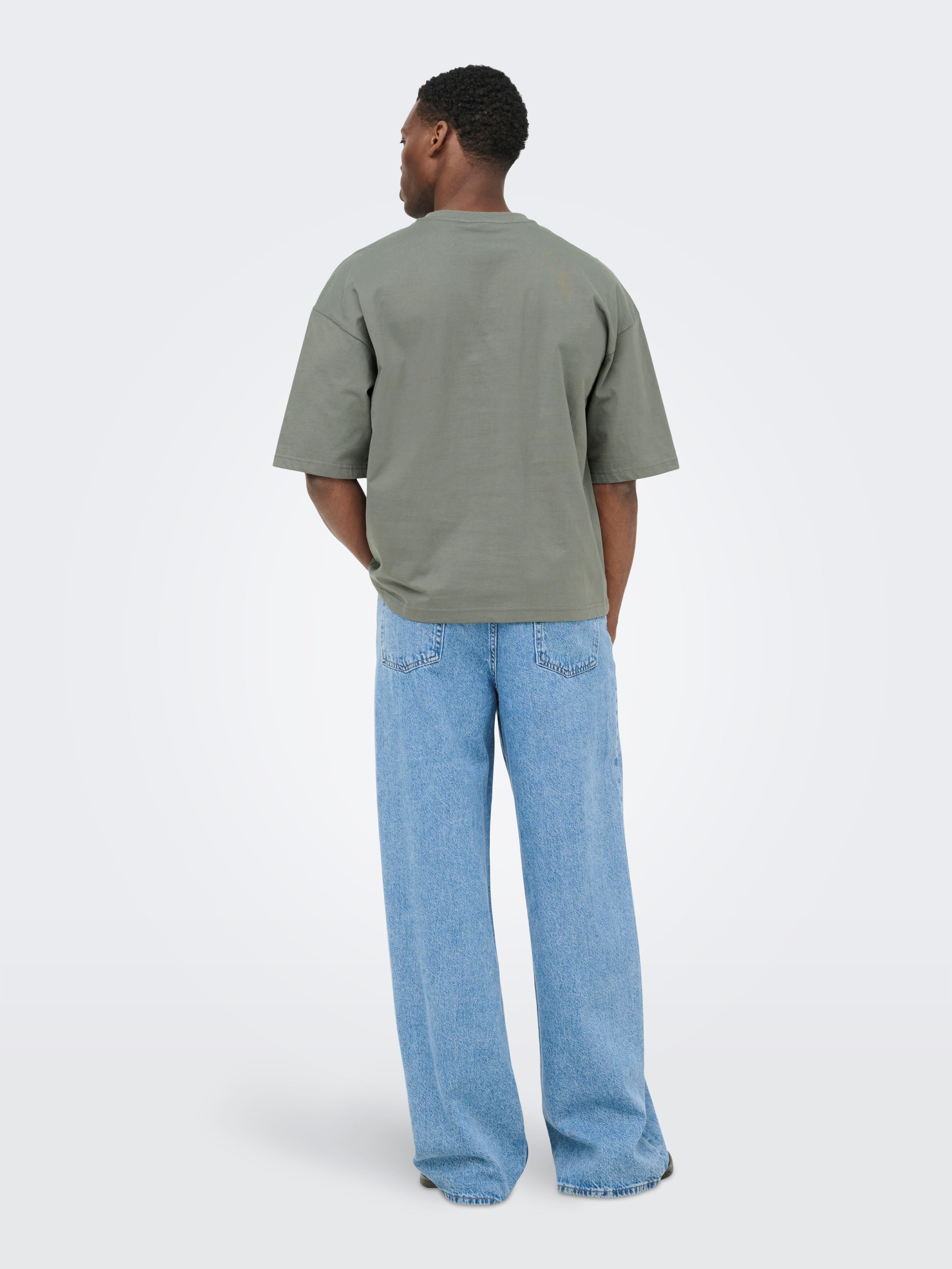 T-shirt Fred Relaxed Grigio Fango