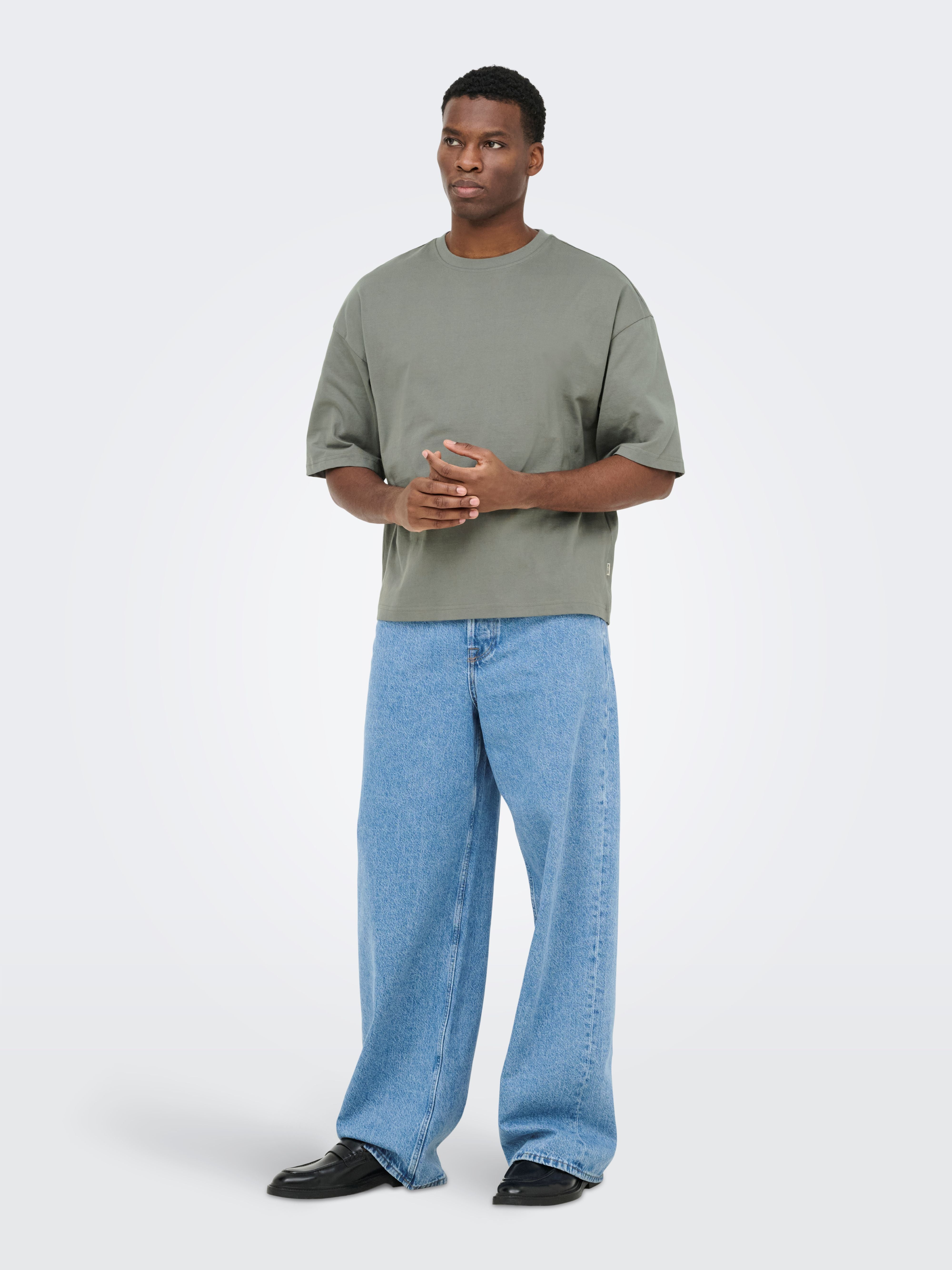 T-shirt Fred Relaxed Grigio Fango