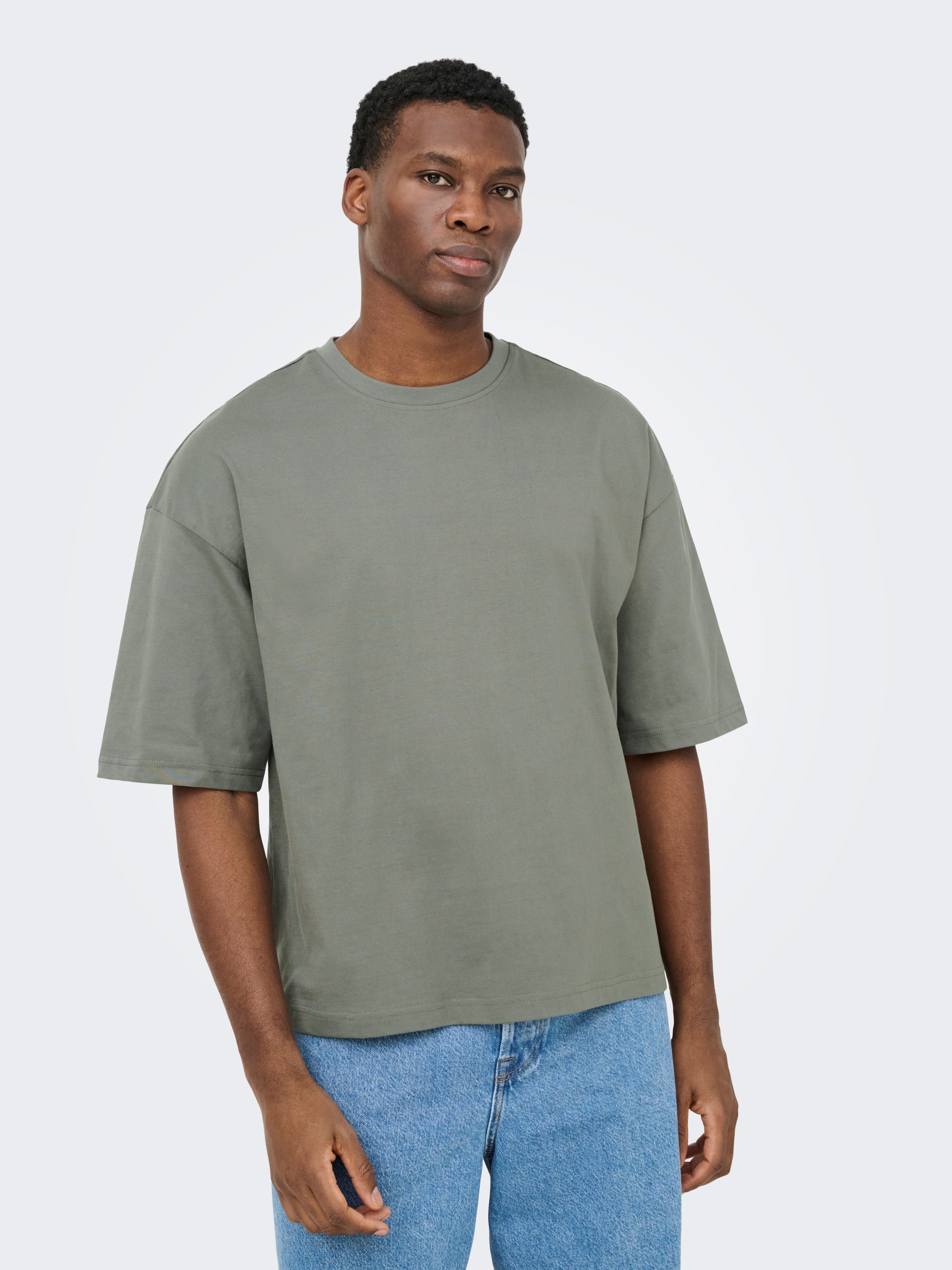 T-shirt Fred Relaxed Grigio Fango