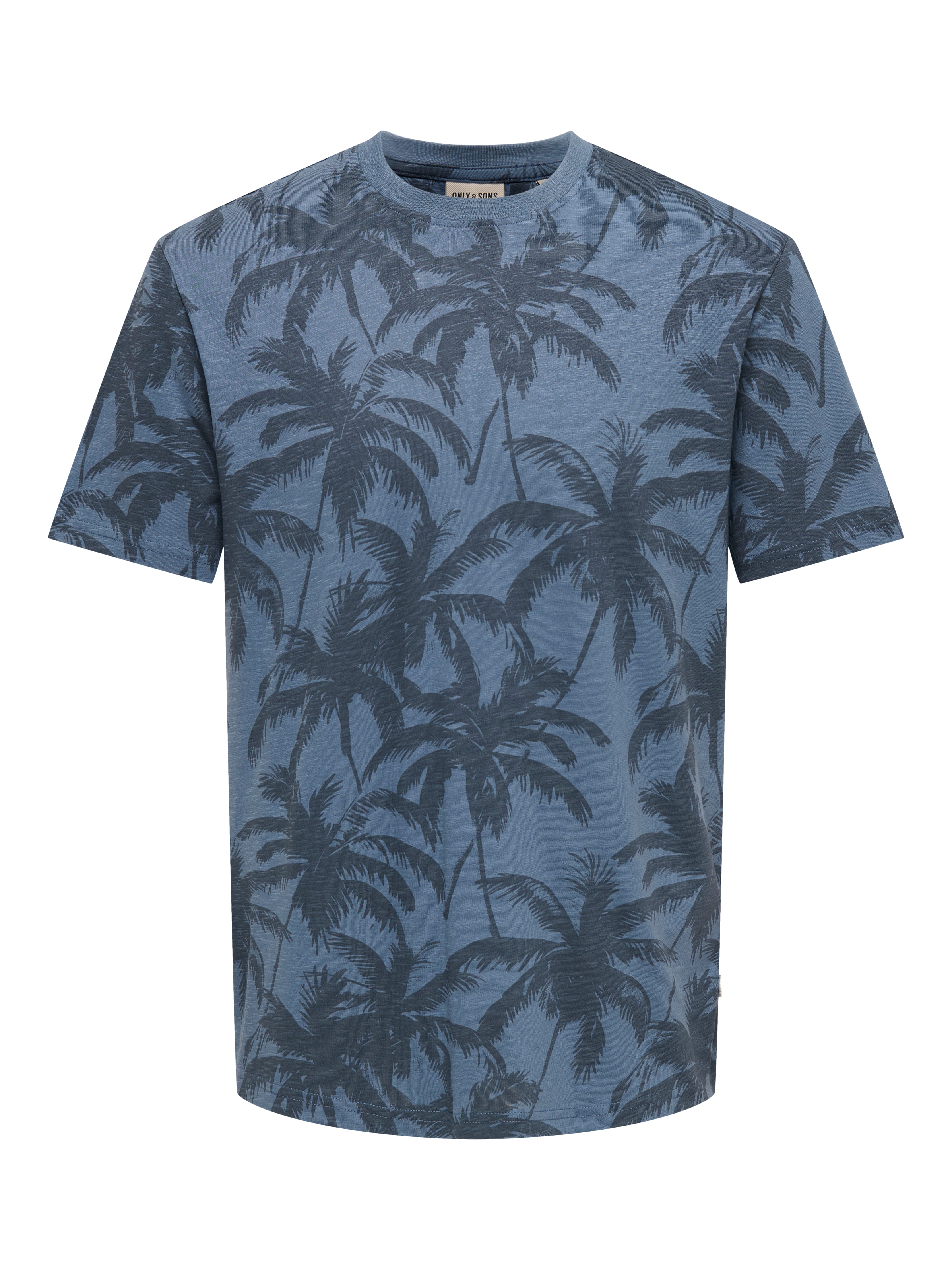T-shirt Perry con Palme Blu