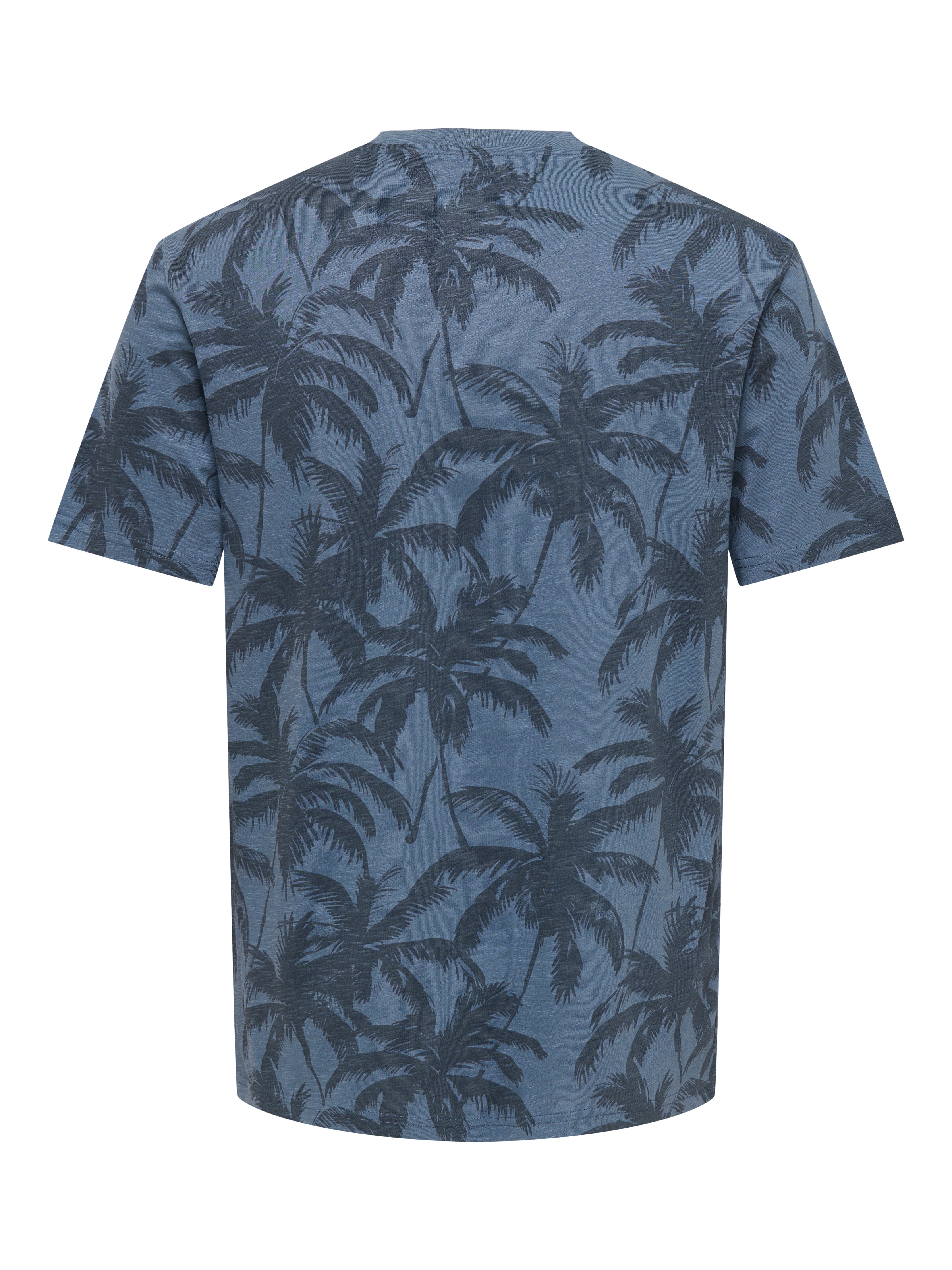 T-shirt Perry con Palme Blu