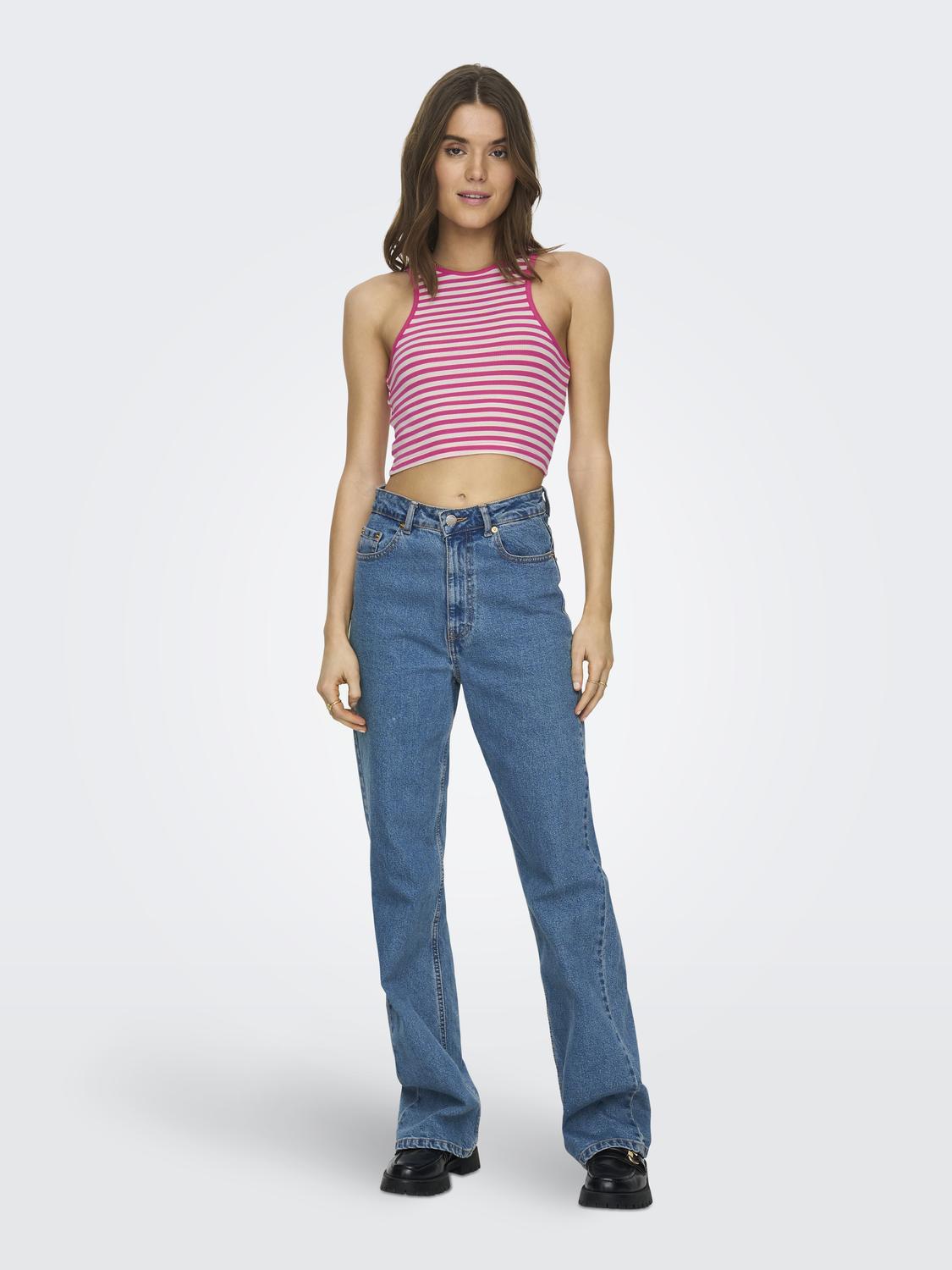 Top Delia Bianco e Fucsia